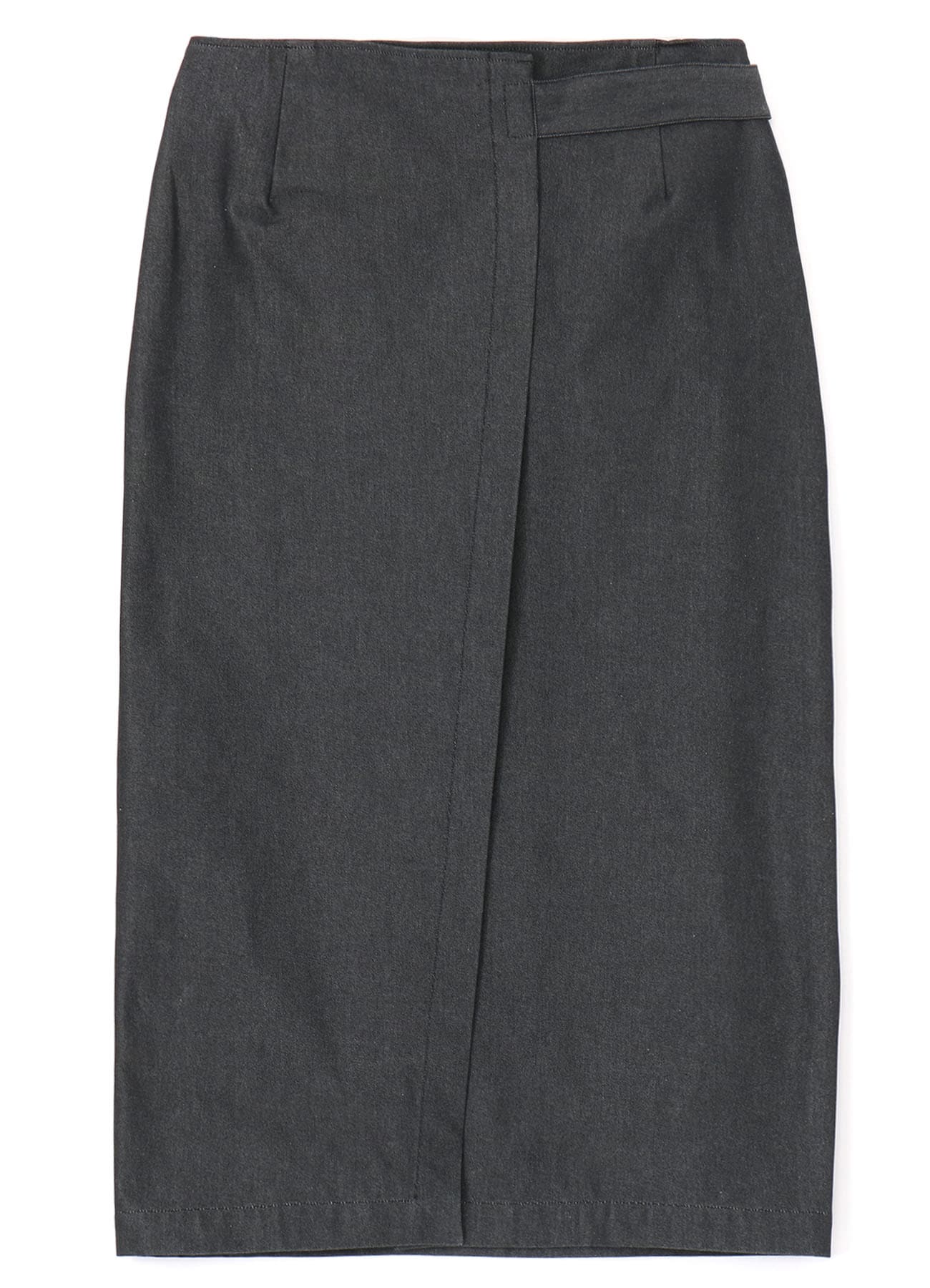 HARD TWISTED COTTON TWILL WRAP SKIRT(XS Black): Y's.｜THE SHOP 