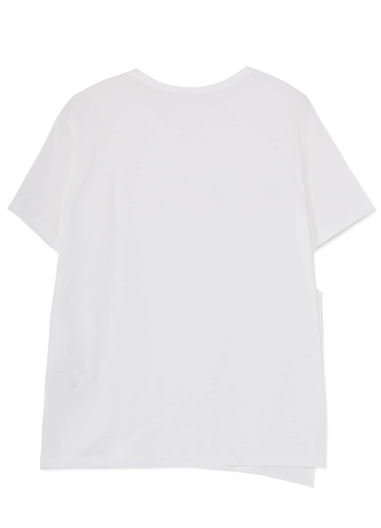 COTTON JERSEY DOUBLE FRONT HALF SLEEVE T(S Off White): Y's｜THE