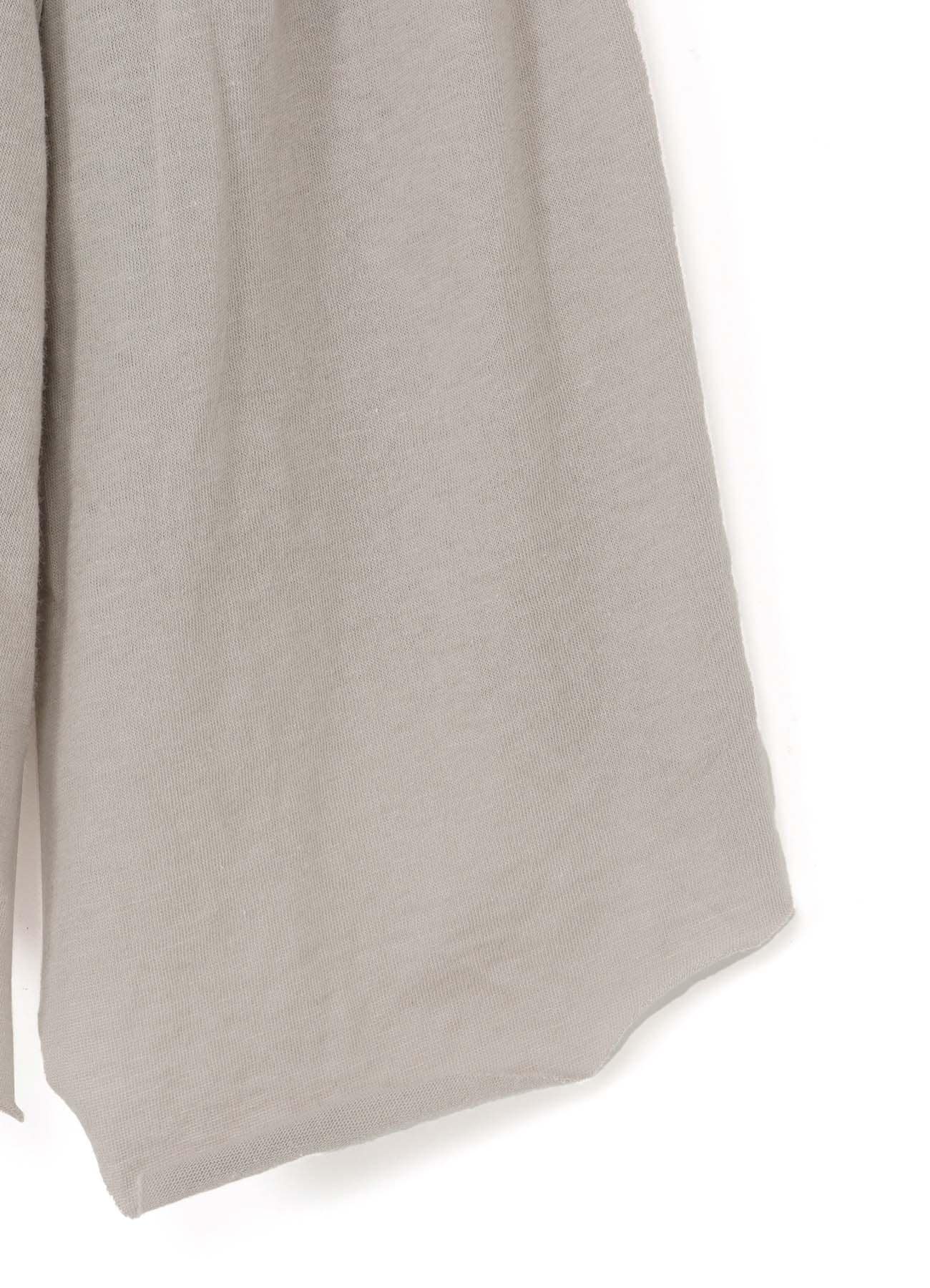 COTTON JERSEY SIDE FLARE LONG SLEEVE T