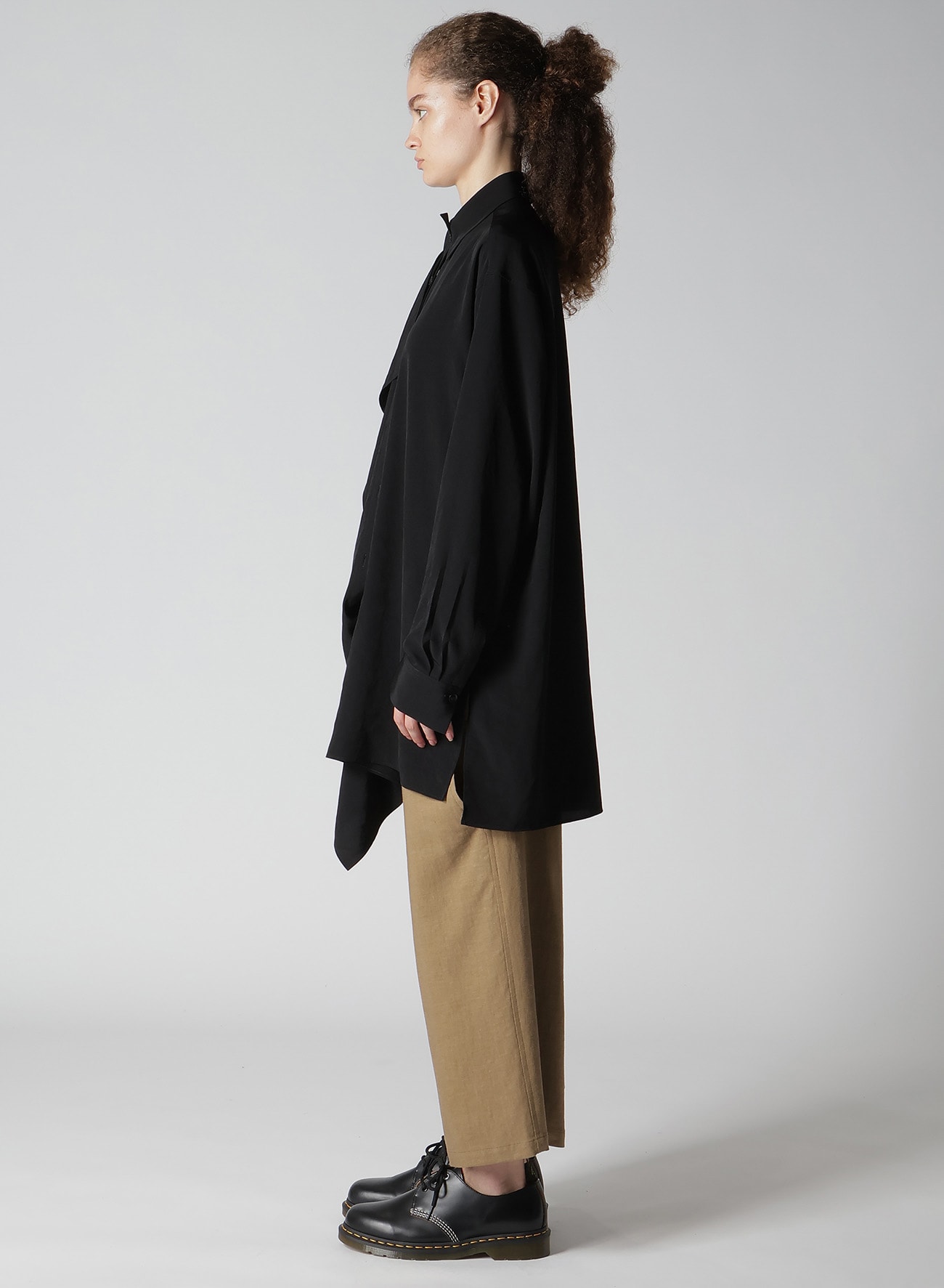 CREPE de CHINE CLOTH PLACKET BLOUSE