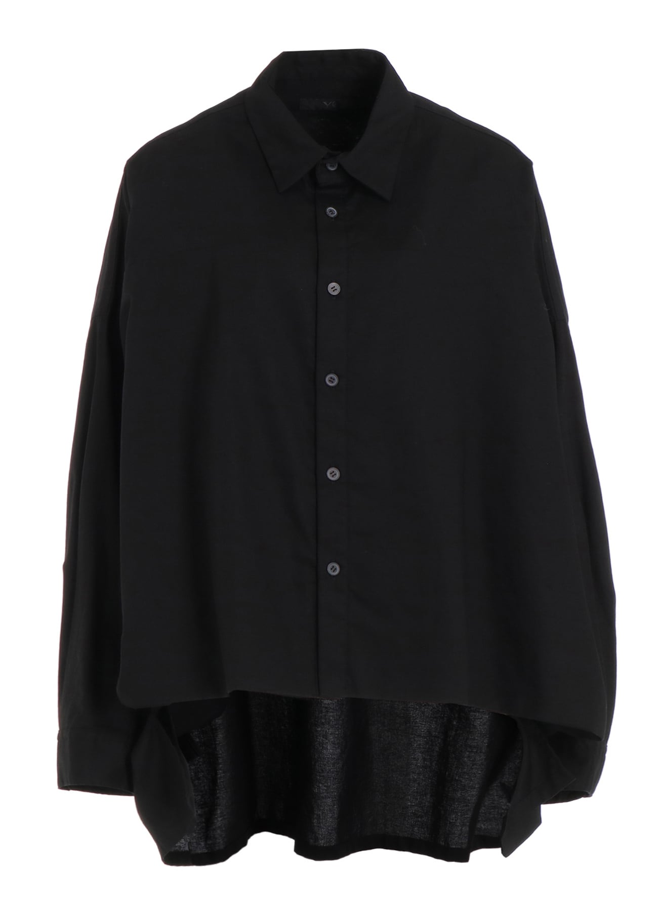 [Y's BORN PRODUCT] THIN COTTON TWILL DOUBLE FRONT OVERSIZED SHIRT