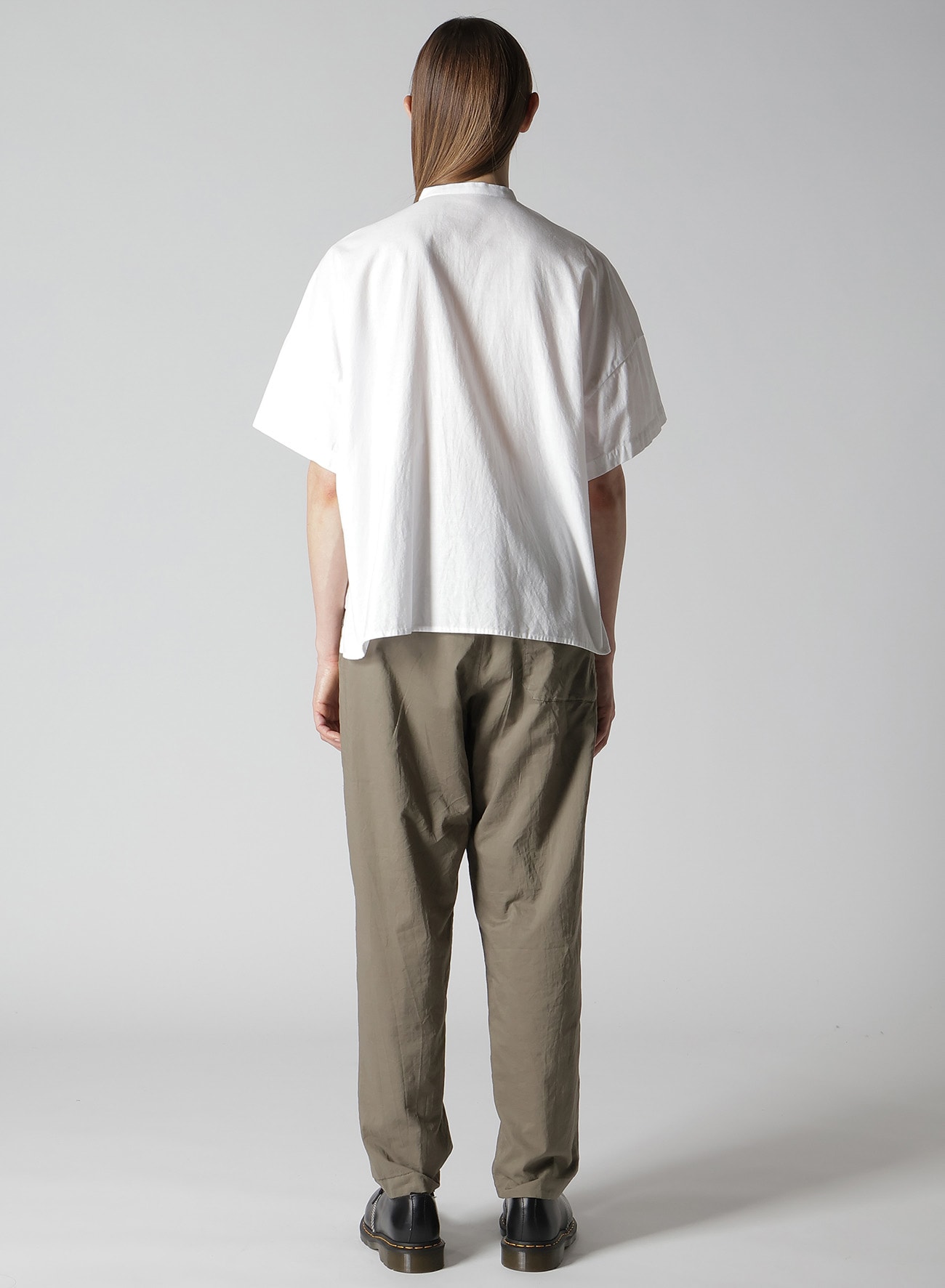 [Y's BORN PRODUCT] THIN COTTON TWILL HALF SLEEVE BOX SHIRT