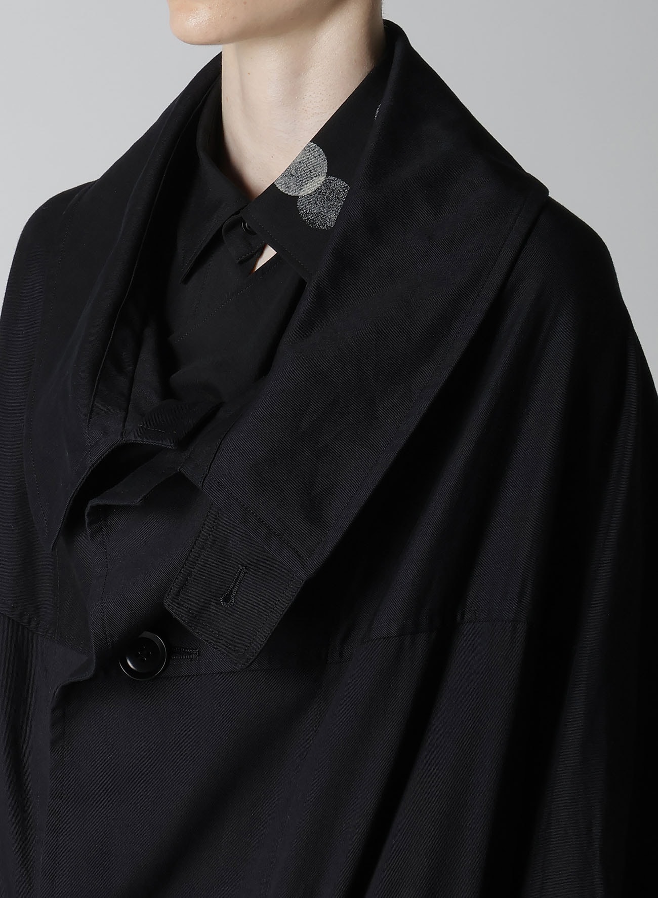 [Y's BORN PRODUCT] COTTON TWILL LONG CAPE COAT