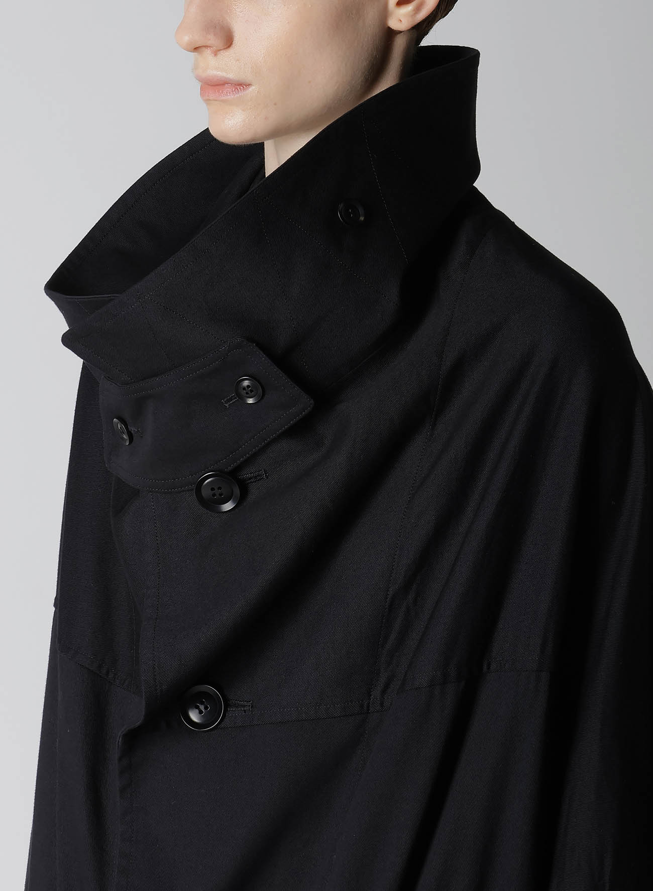 [Y's BORN PRODUCT] COTTON TWILL LONG CAPE COAT