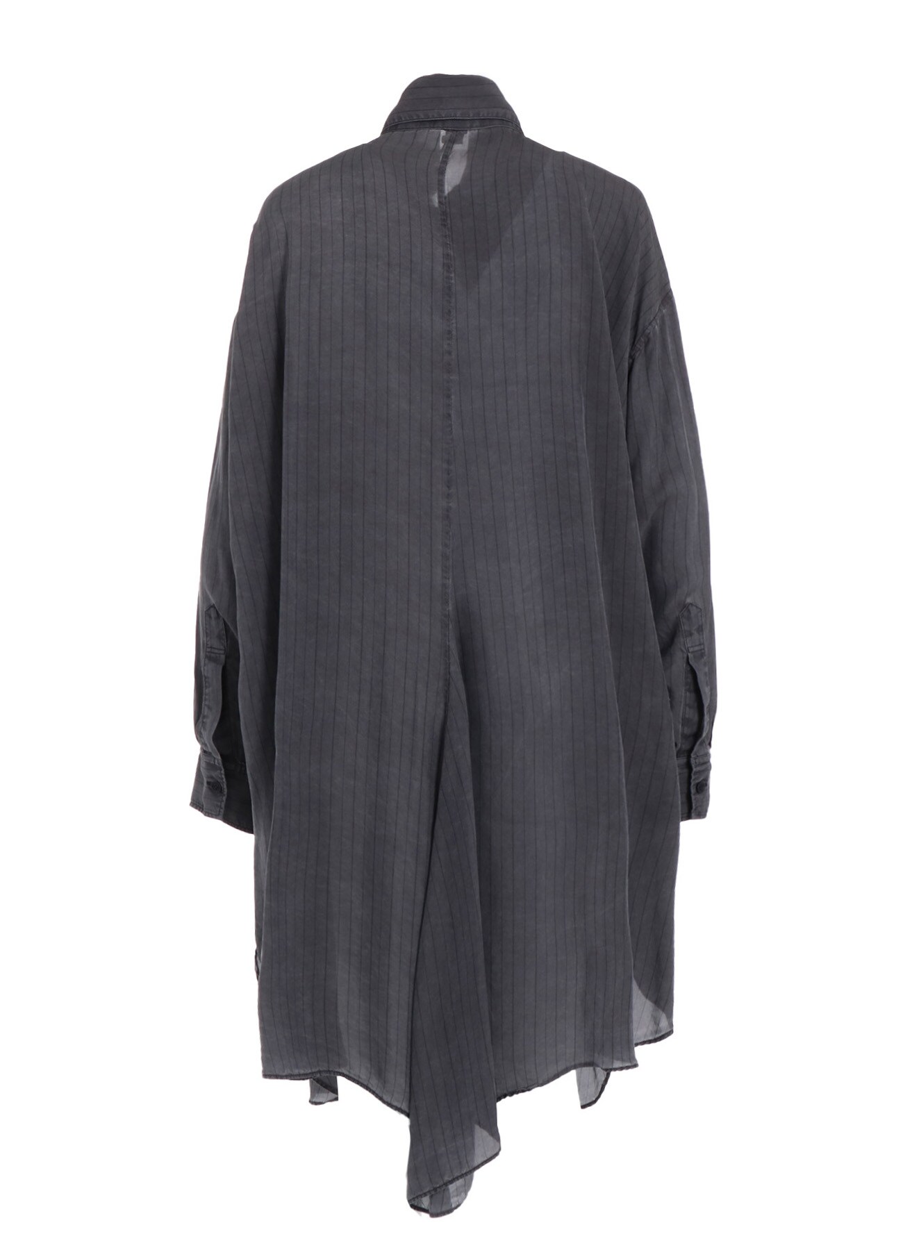 CUPRO STRIPE SHIRT DRESS WITH TIE