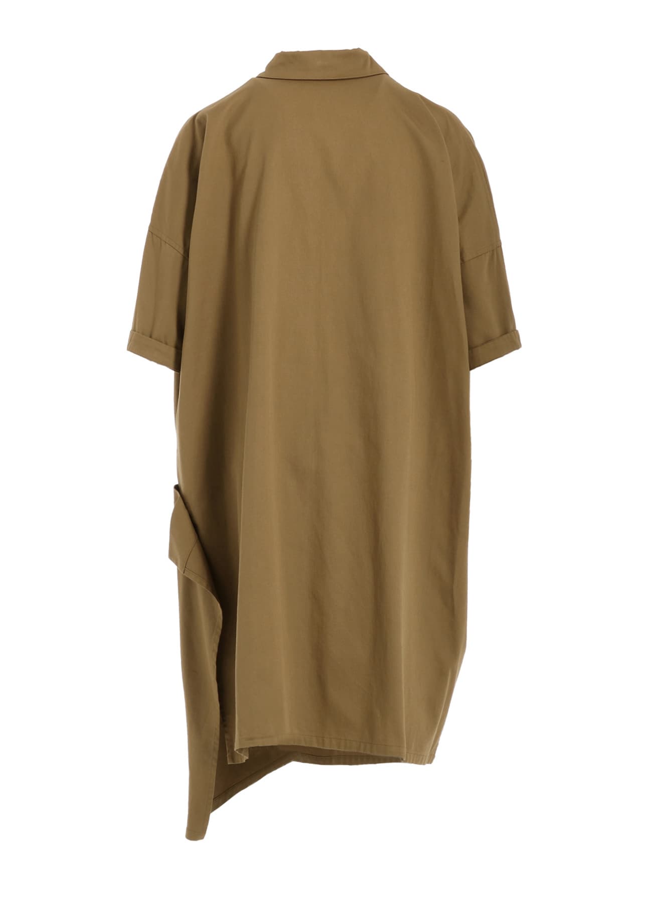 [Y's BORN PRODUCT] COTTON TWILL HALF SLEEVE ASYMMETERIC DRESS