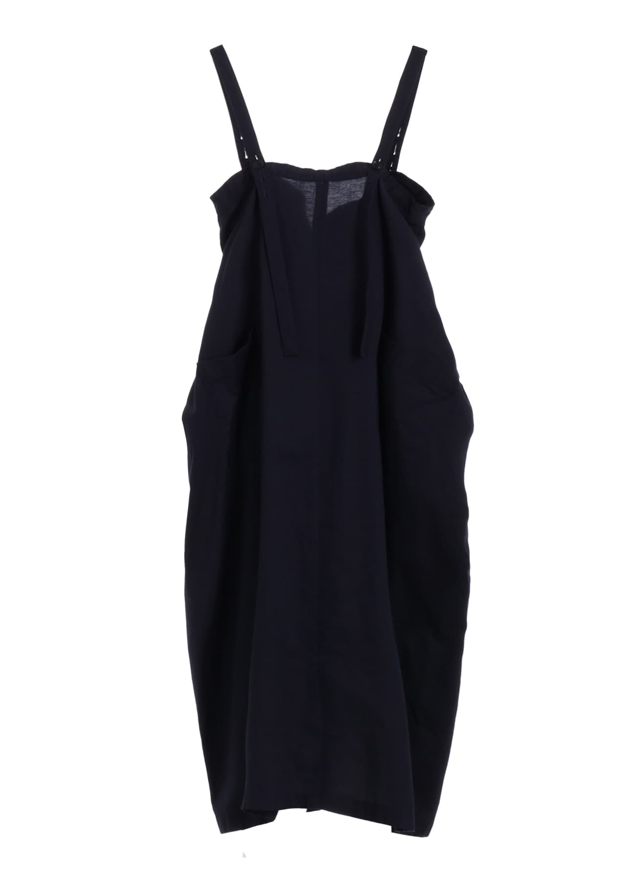 [Y's BORN PRODUCT] THIN COTTON TWILL ASYMMETERIC SHOULDER STRAP DRESS