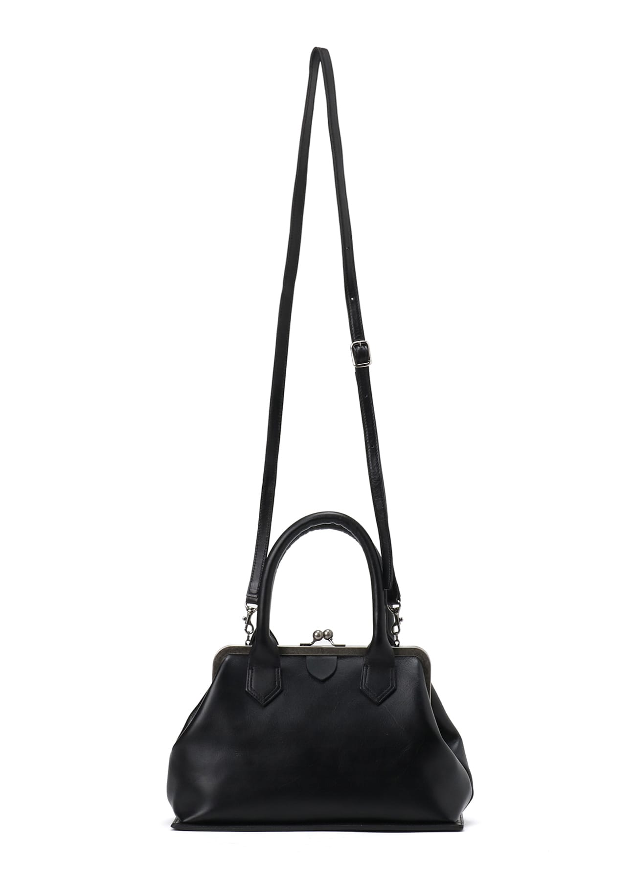 【THE SHOP先行発売】MATTE SMOOTH LEATHER METAL CLASP HANDBAG