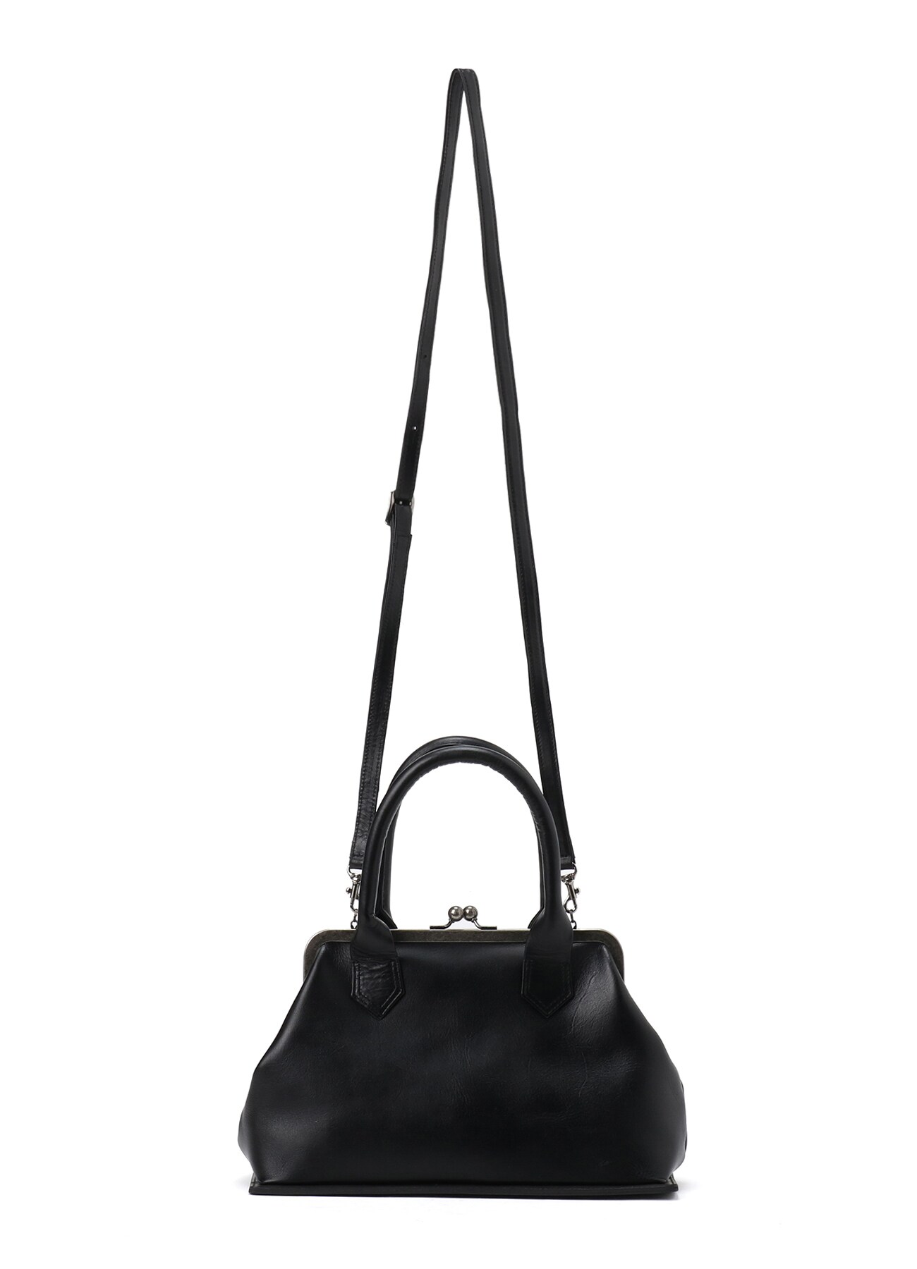 【THE SHOP先行発売】MATTE SMOOTH LEATHER METAL CLASP HANDBAG