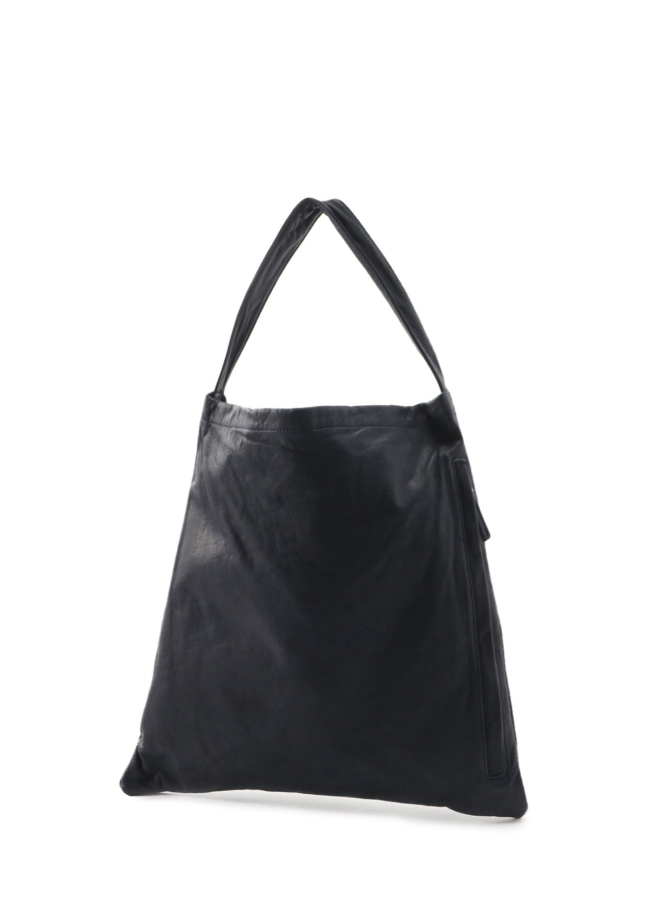 SOFT OIL LEATHER SIDE ZIP SHOULDER BAG