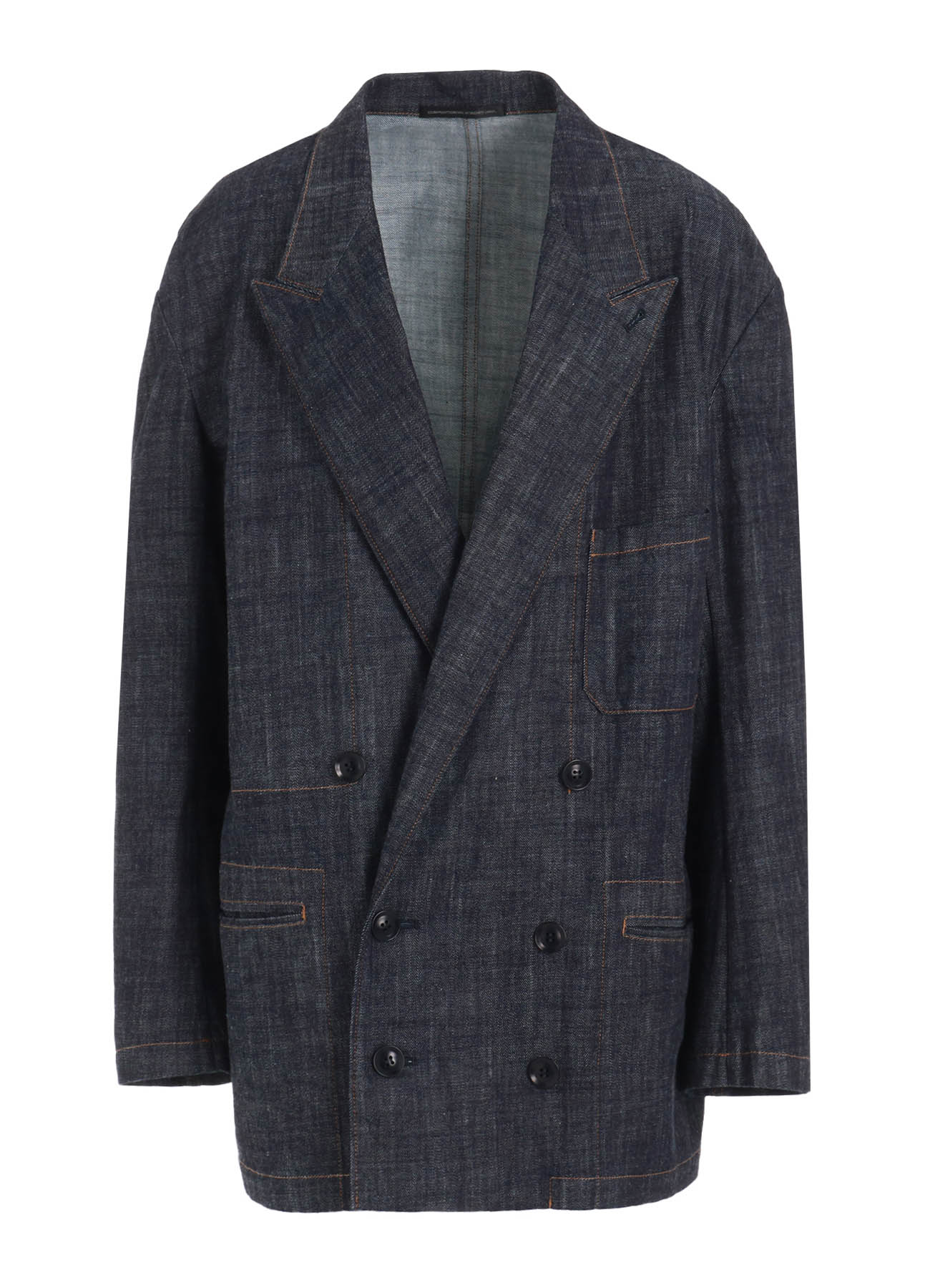 8OZ DENIM PEAKED LAPEL JACKET