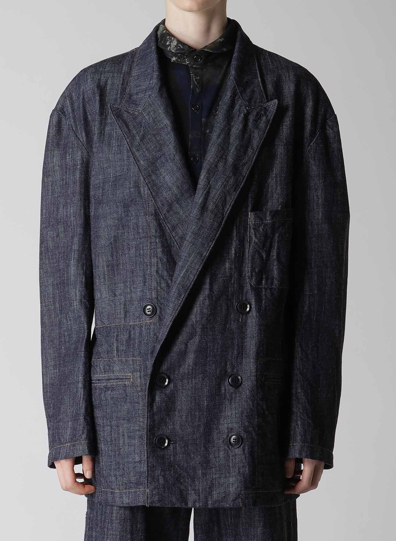 8OZ DENIM PEAKED LAPEL JACKET