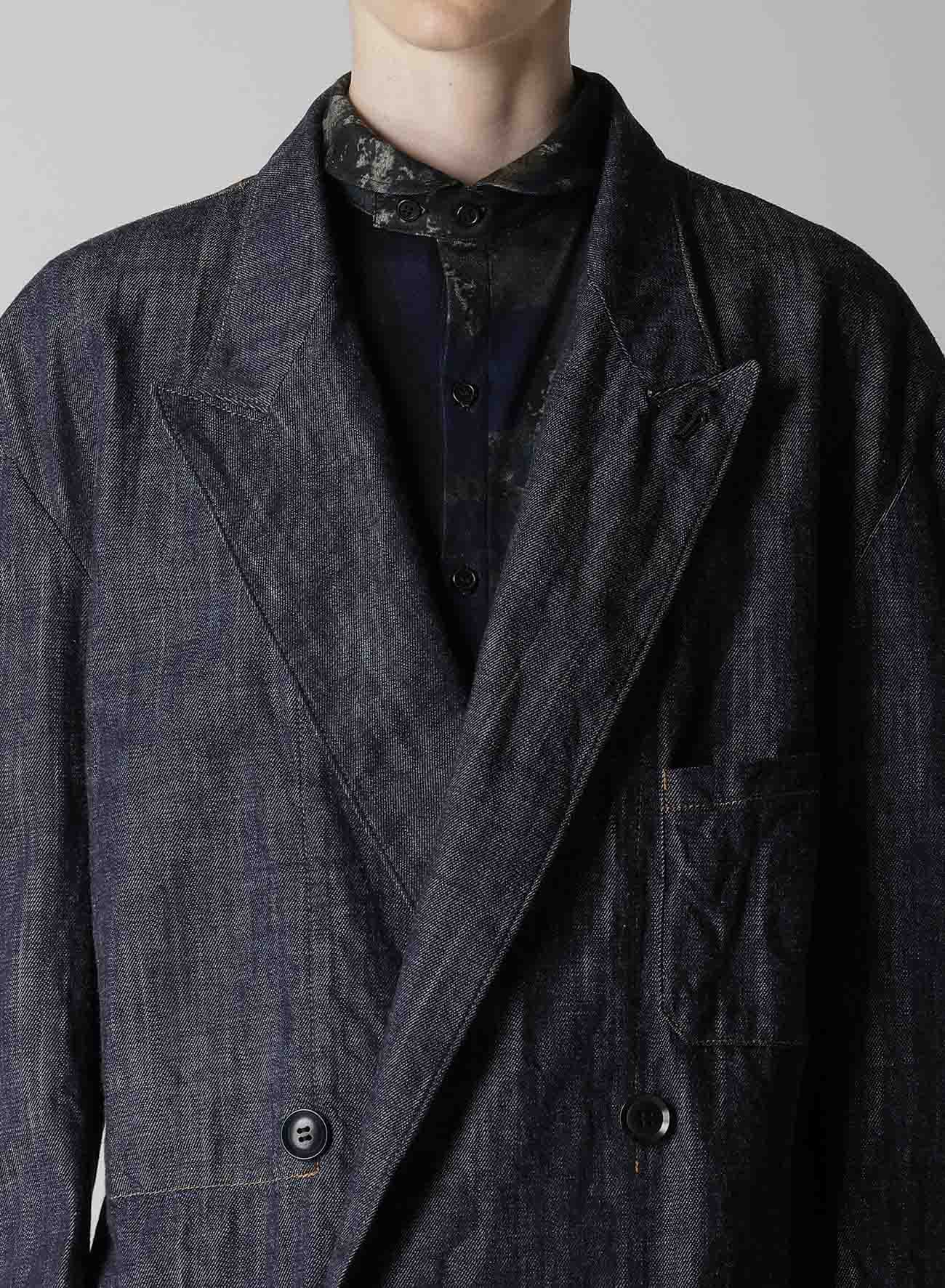 8OZ DENIM PEAKED LAPEL JACKET