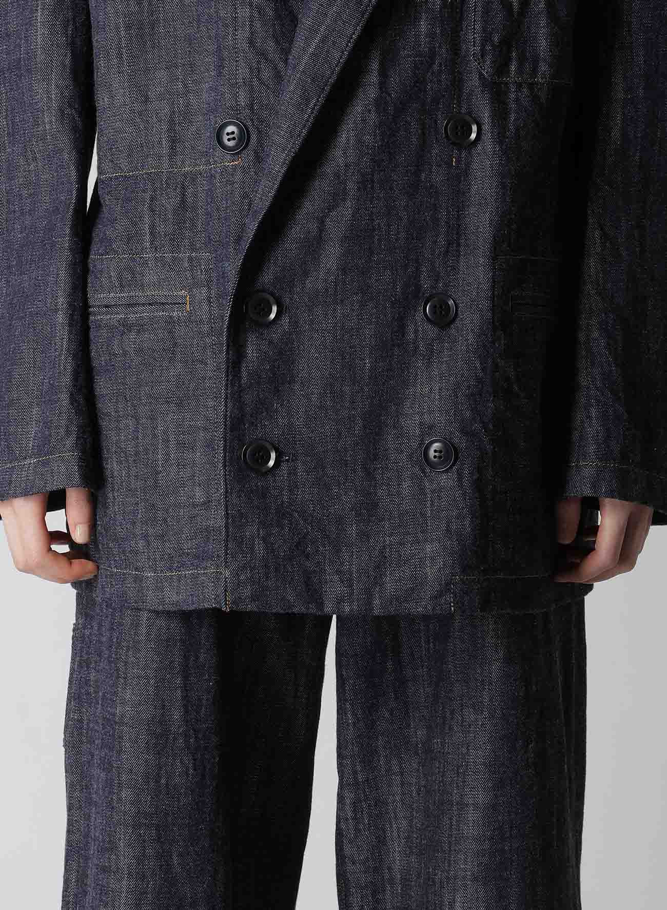 8OZ DENIM PEAKED LAPEL JACKET