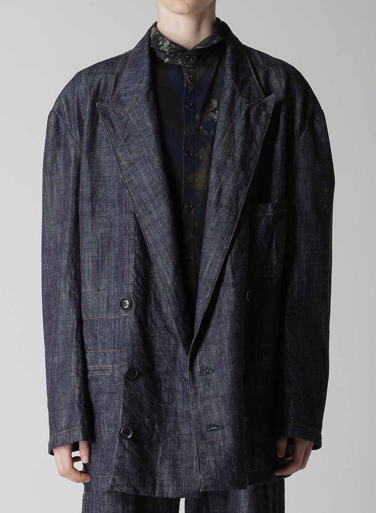 8OZ DENIM PEAKED LAPEL JACKET