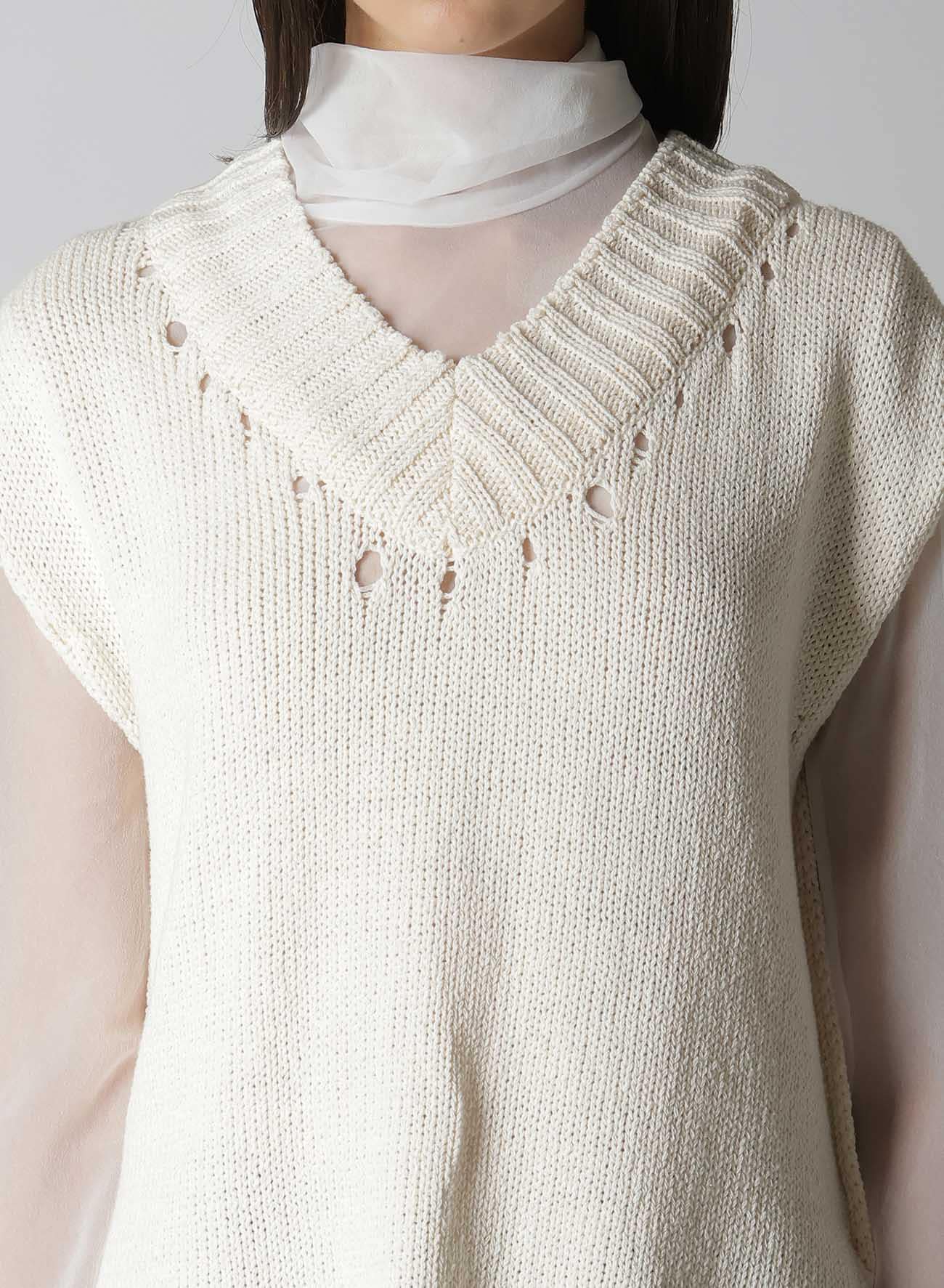 BROAD STITCH JERSEY LINKING VEST