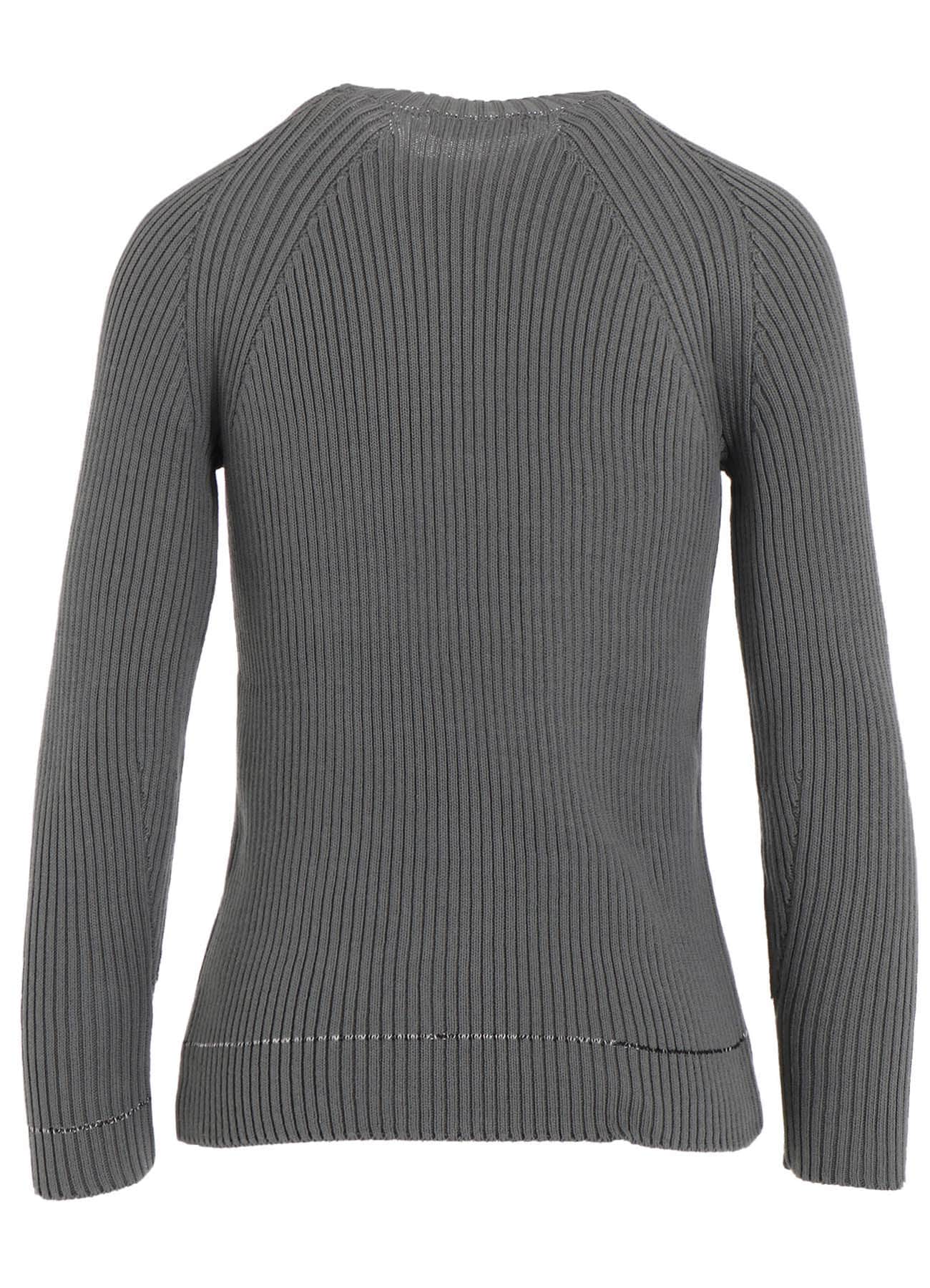 RIB STITCH TWISTED LONG SLEEVE RIB PULLOVER