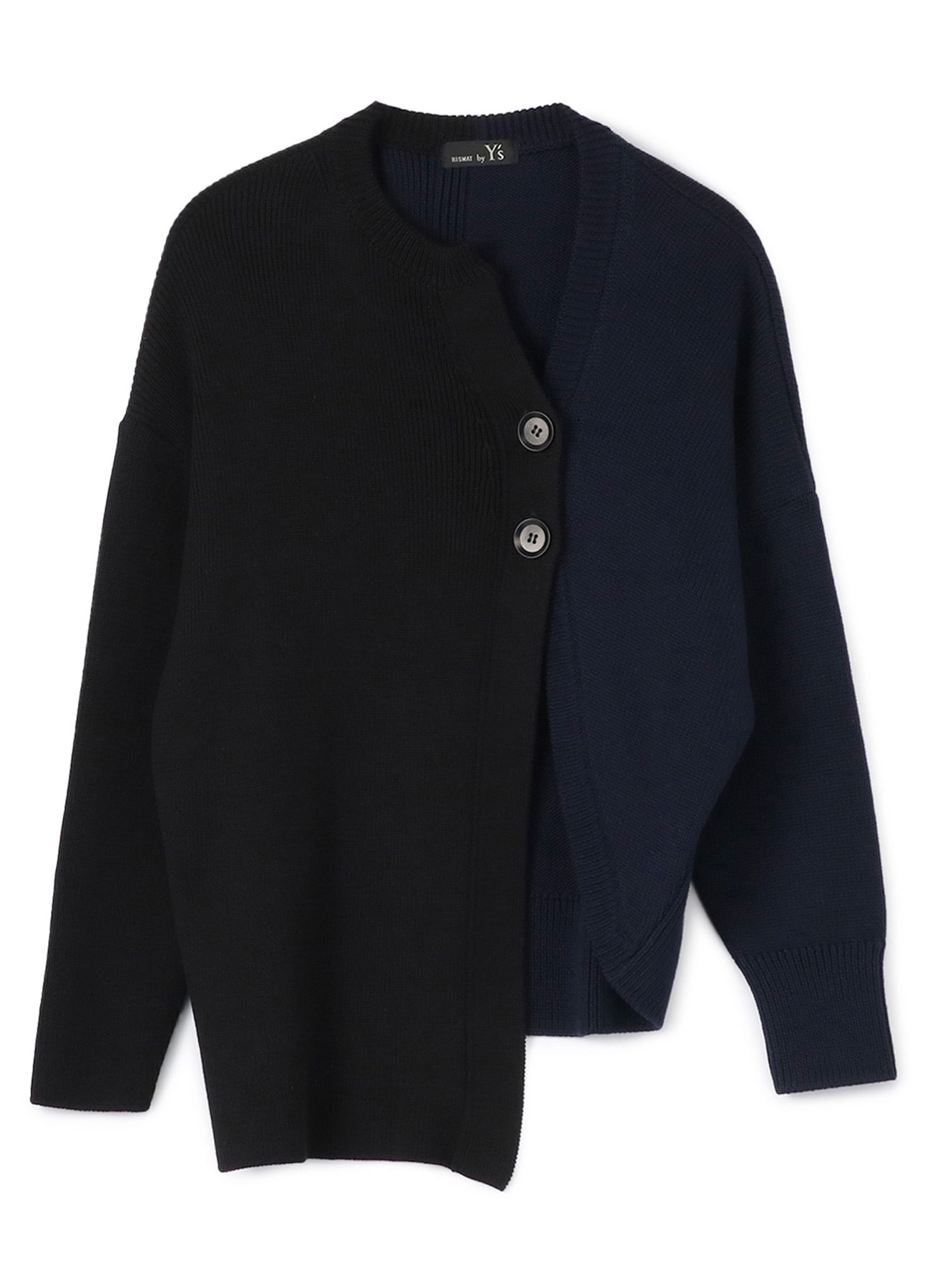 1/55C/5G2P PLAIN STITCH + RIB LF COLOURED LONG SLEEVE CARDIGAN