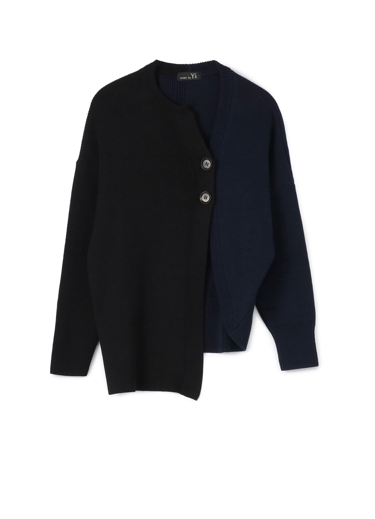 1/55C/5G2P PLAIN STITCH + RIB LF COLOURED LONG SLEEVE CARDIGAN