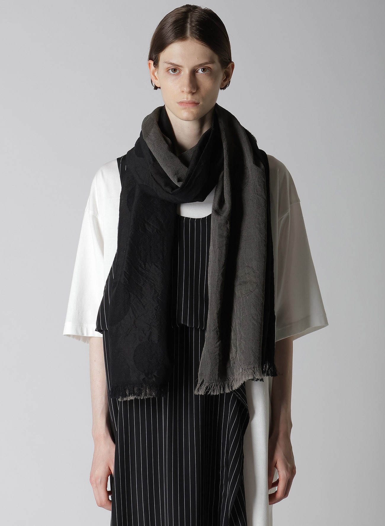 【THE SHOP先行発売】JACQUARD PANEL POLKA DOT SCARF