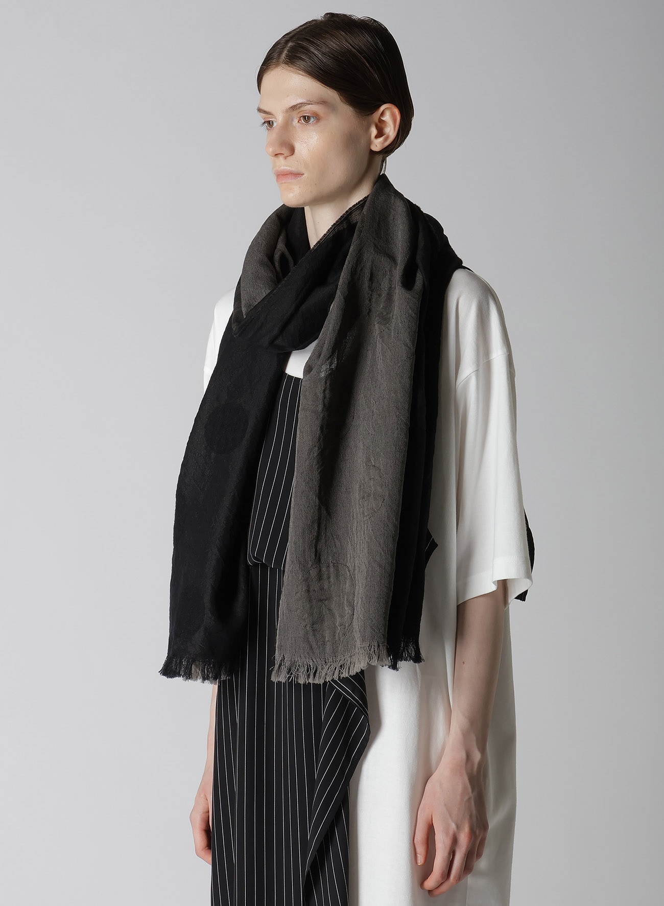 【THE SHOP先行発売】JACQUARD PANEL POLKA DOT SCARF