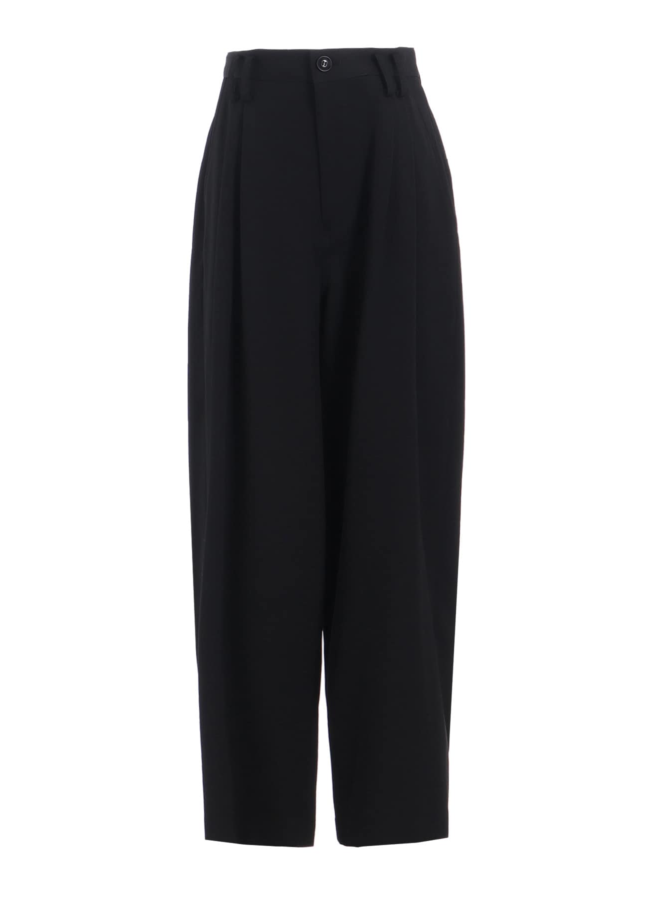 WOOL GABARDINE FRONT DOUBLE TUCKED PANTS