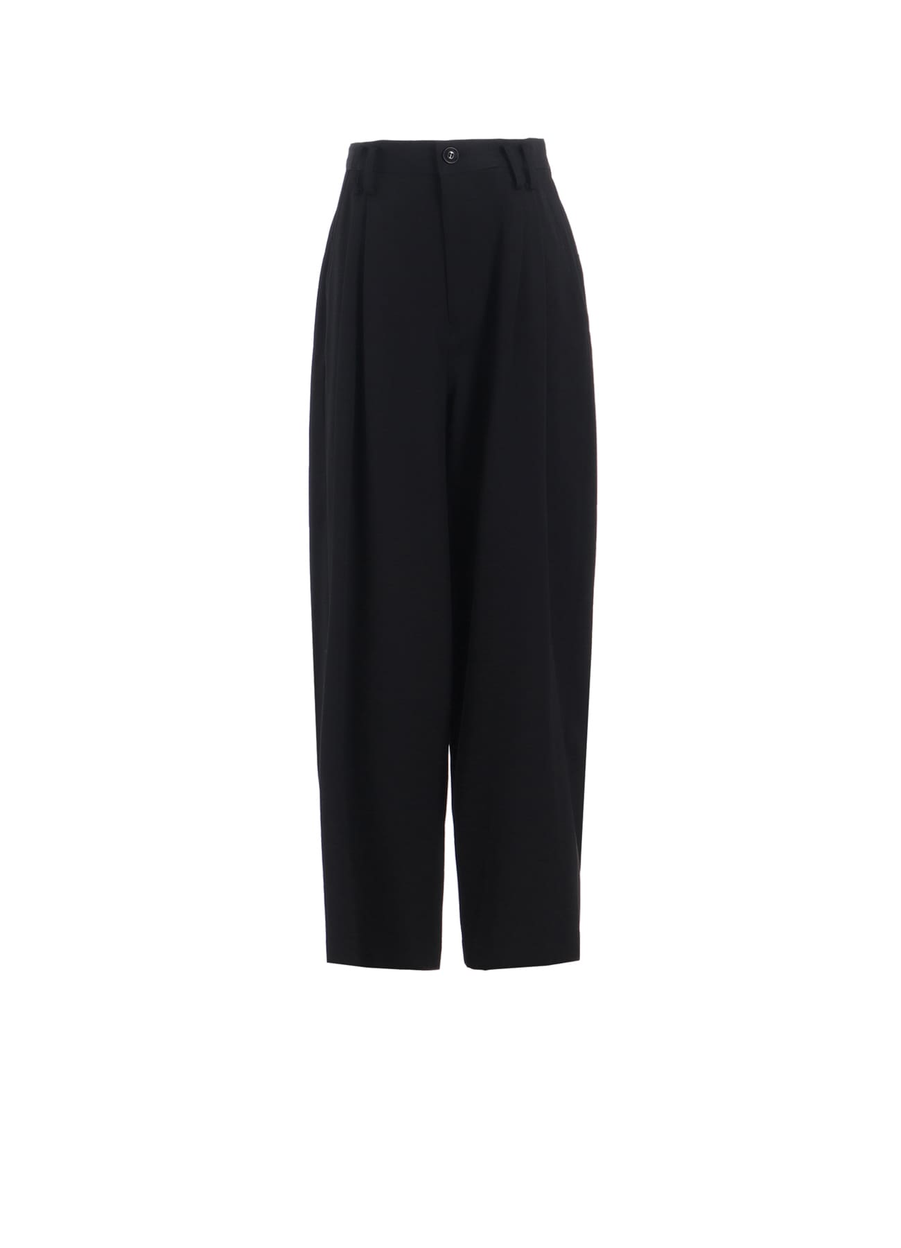 WOOL GABARDINE FRONT DOUBLE TUCKED PANTS