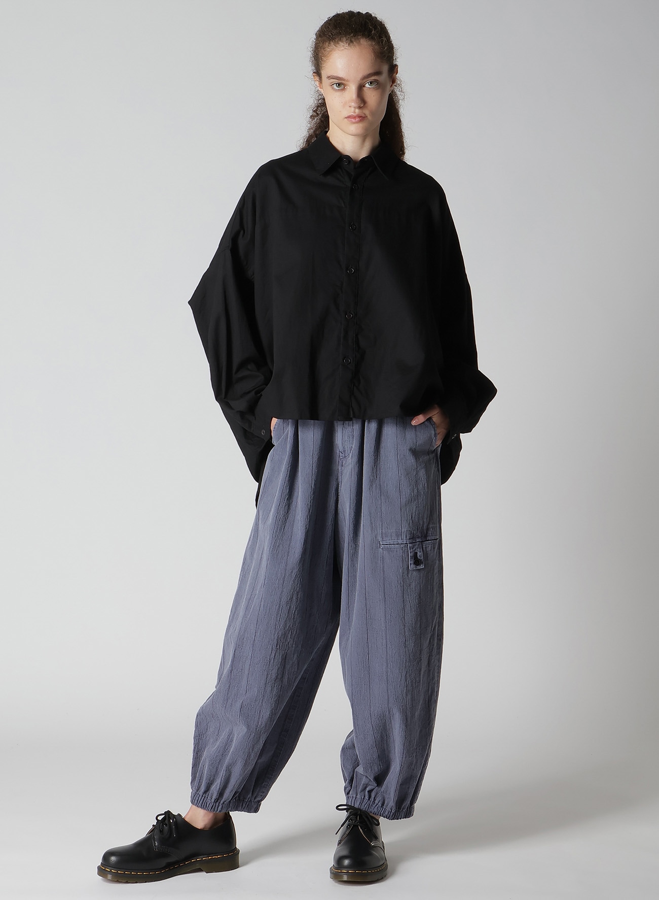 WASHER STRIPE ELASTIC HEM PANTS