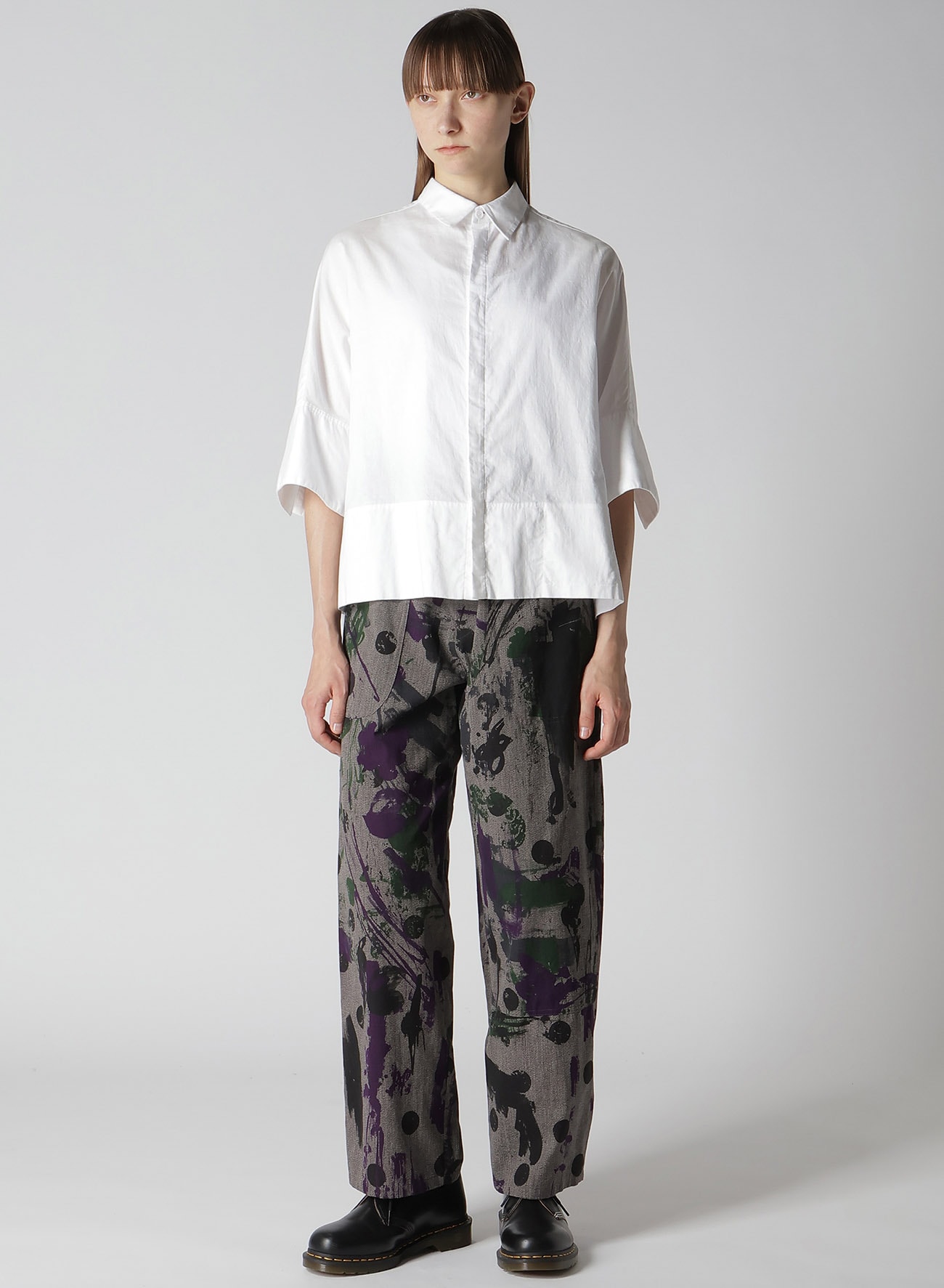 HEATHER POLKA DOT WORK PANTS