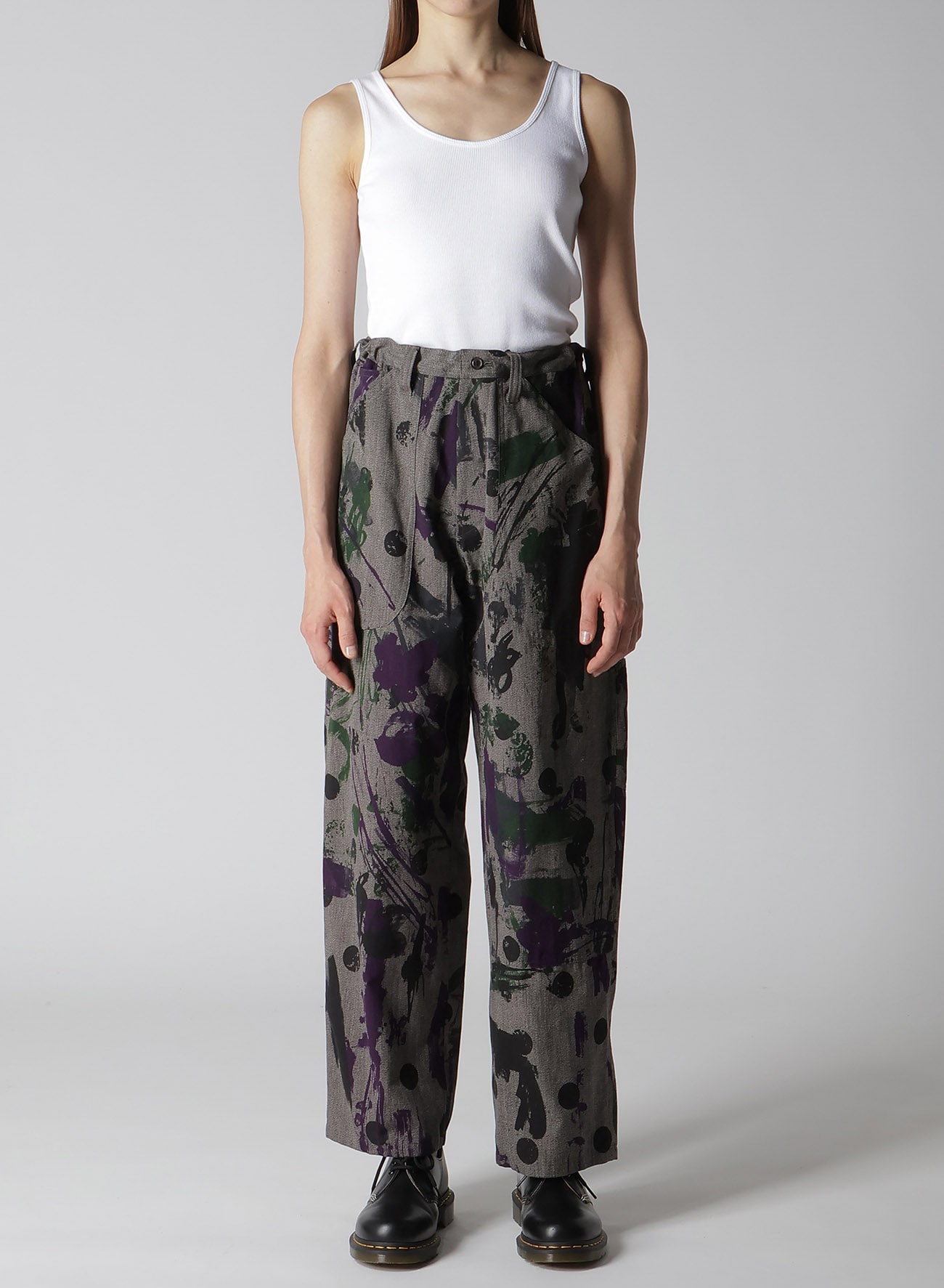 HEATHER POLKA DOT WORK PANTS