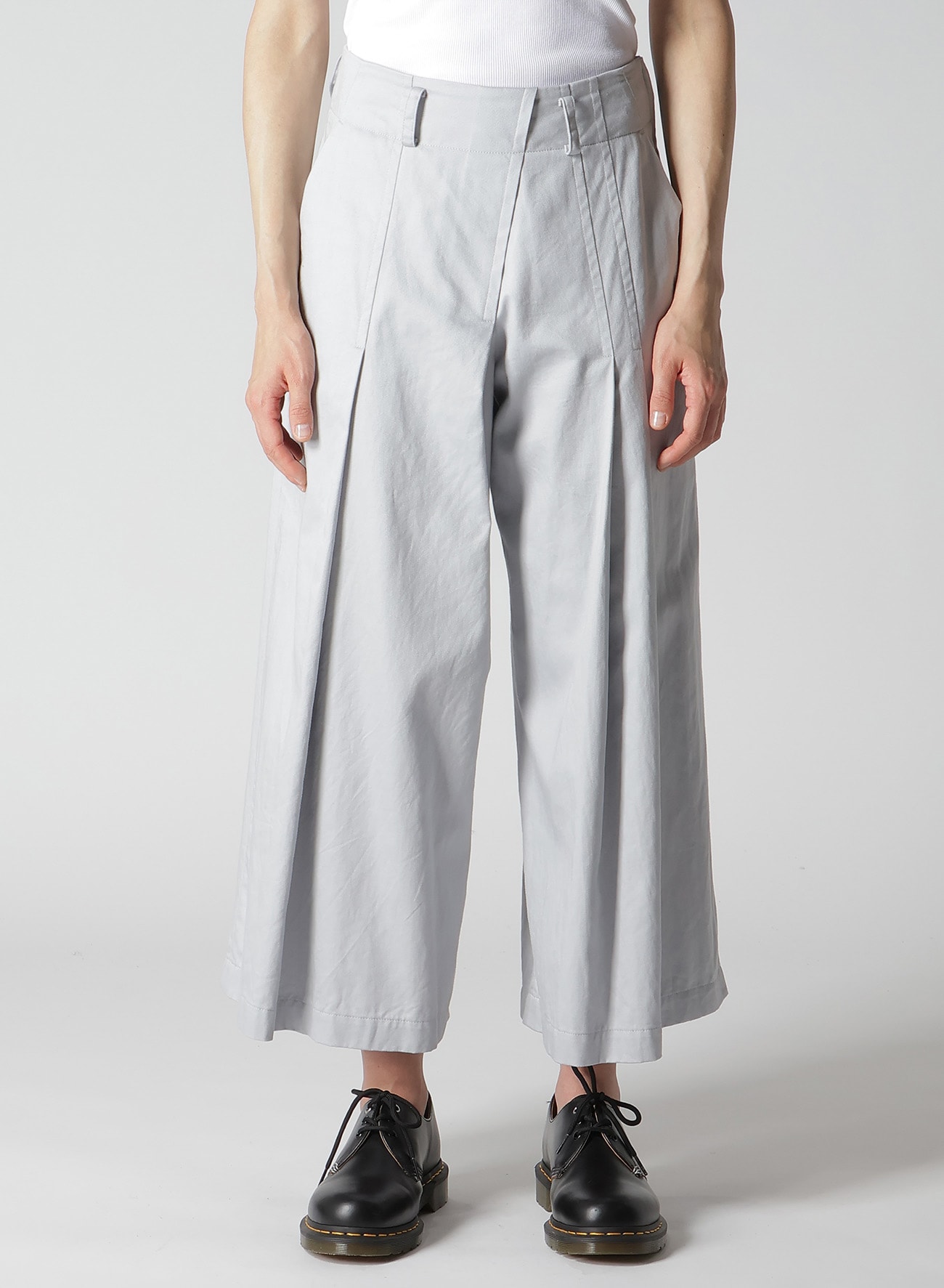 [Y's BORN PRODUCT] COTTON TWILL RANDOM TUCK PANTS