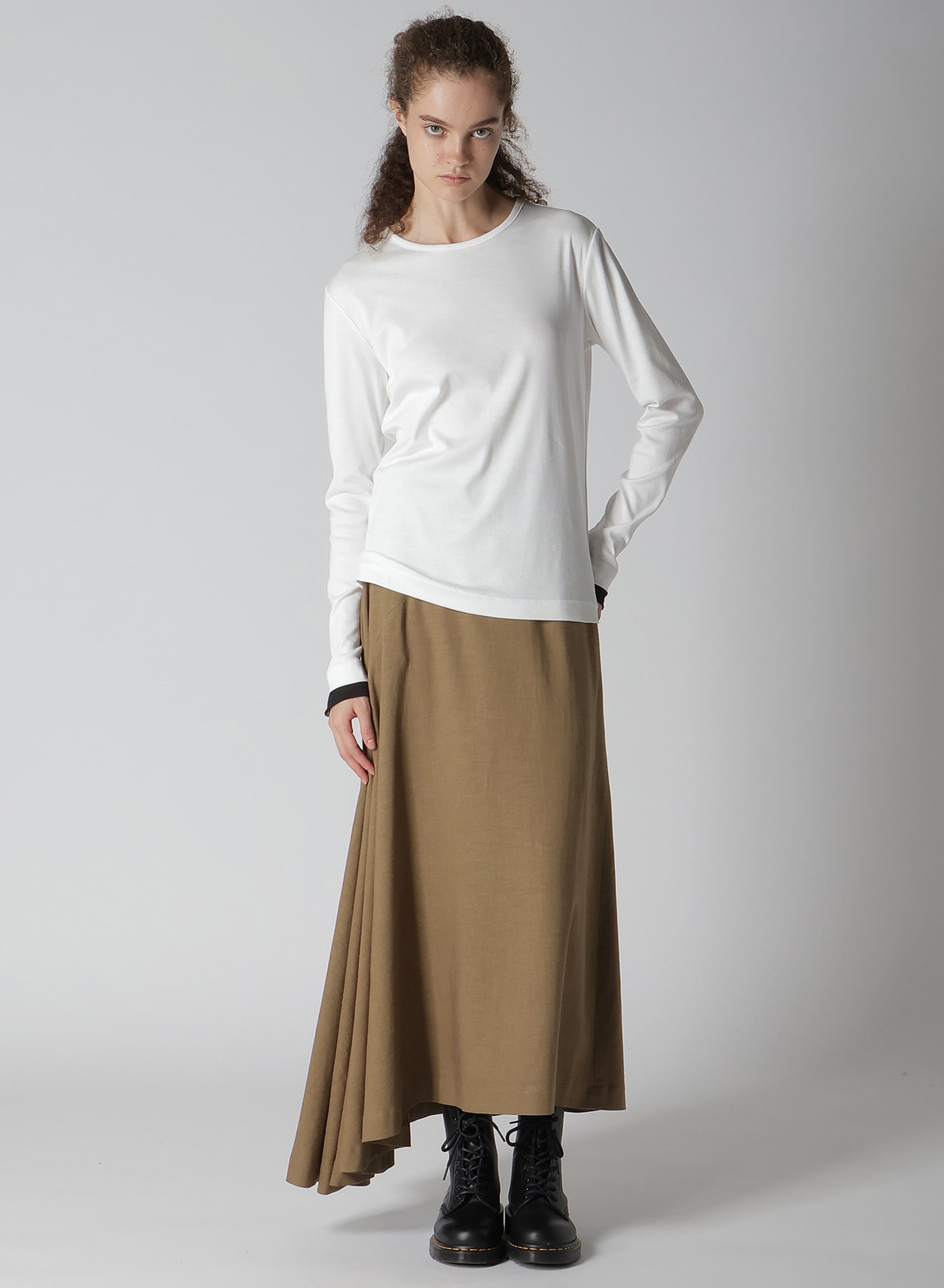 RY/LI CANVAS ASYMMETERIC FLARE SKIRT