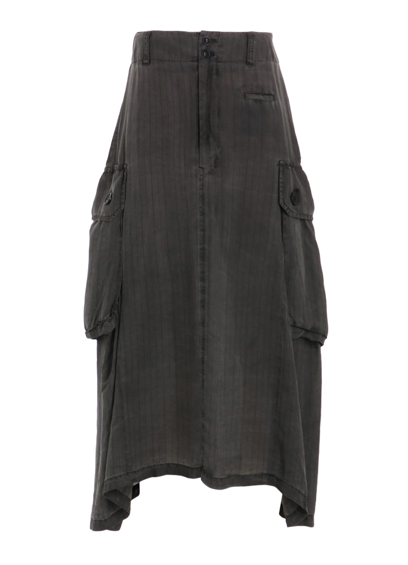 CUPRO STRIPE CARGO SKIRT