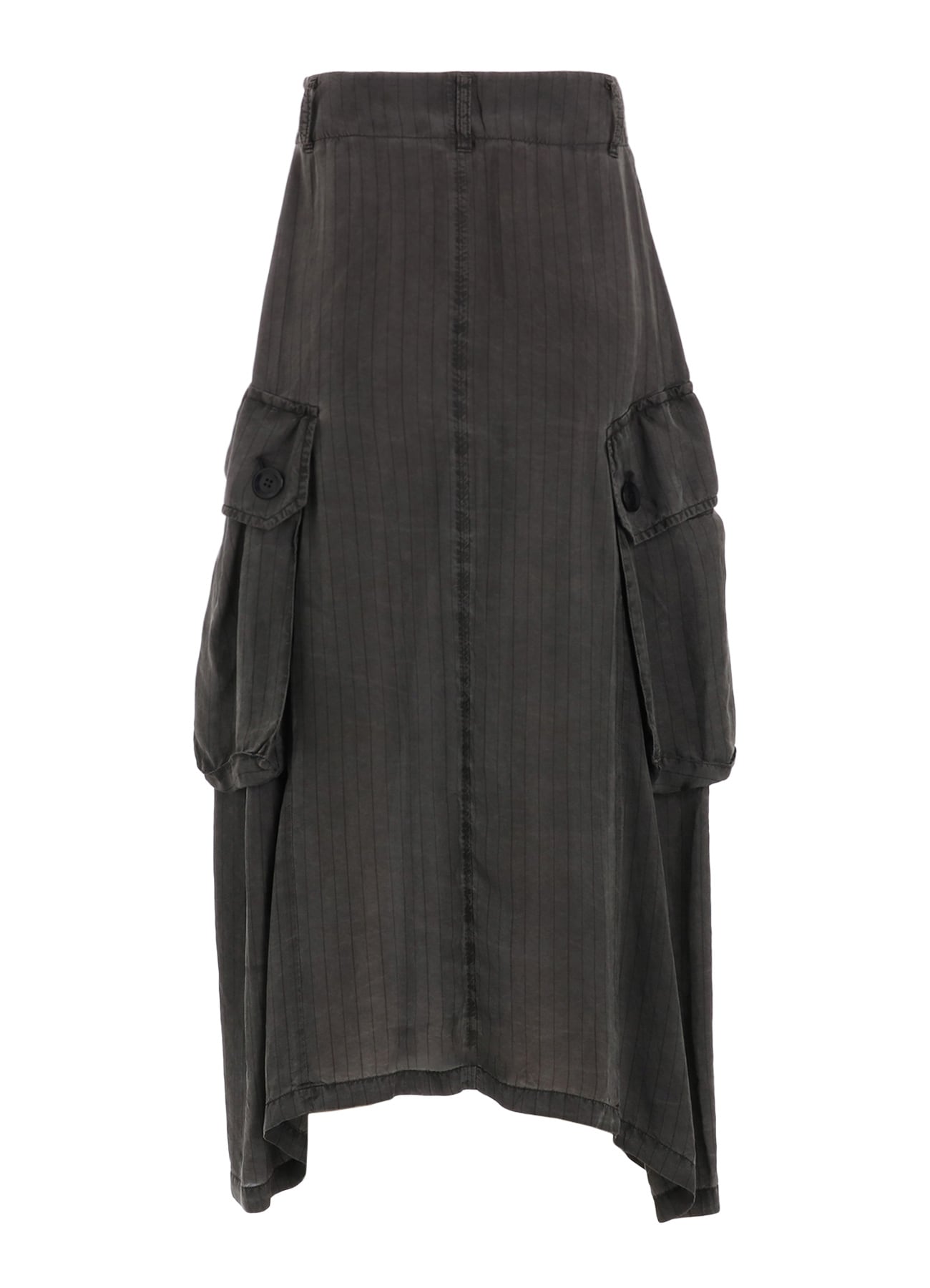 CUPRO STRIPE CARGO SKIRT