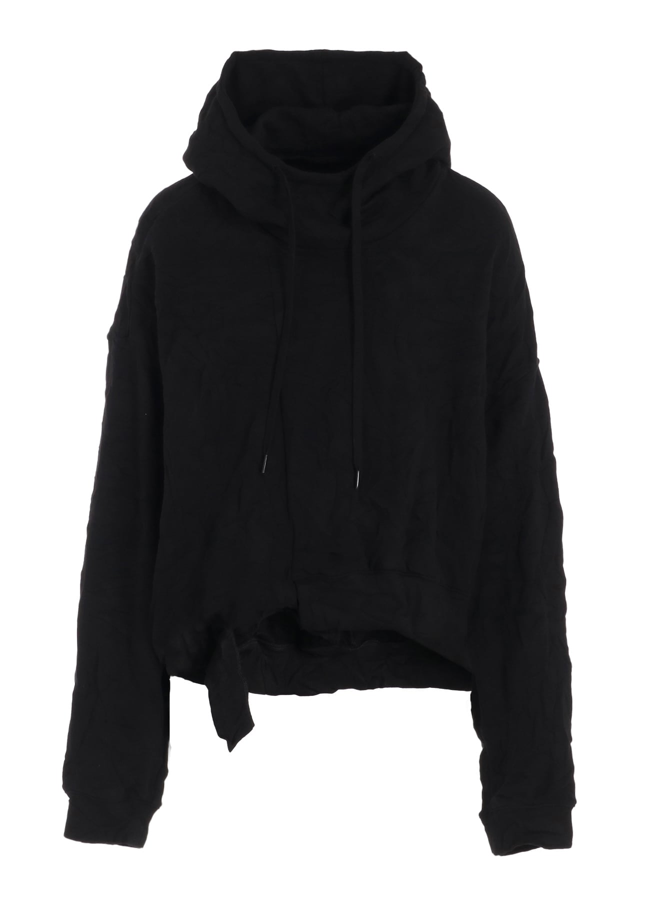 FRENCH DROPPED HEM HOODED T