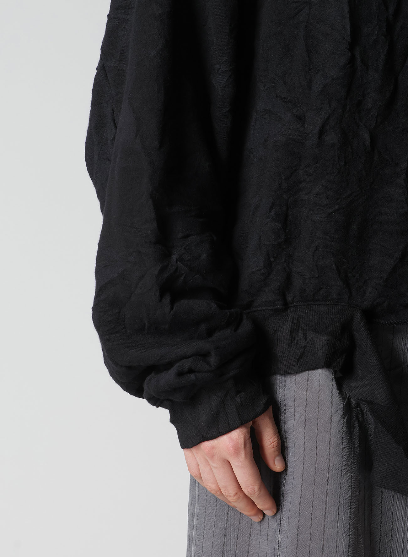 FRENCH DROPPED HEM HOODED T