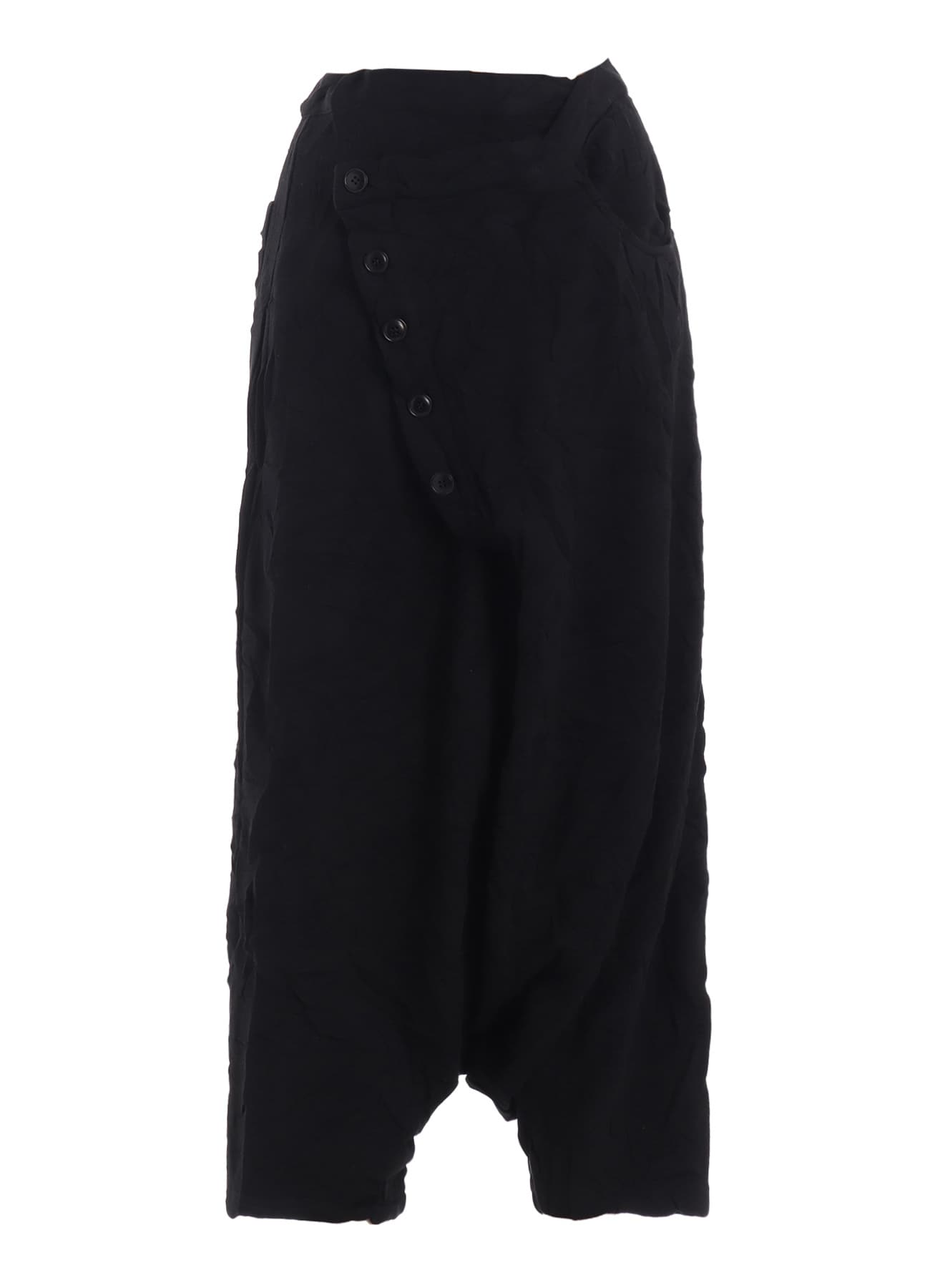 FRENCH TERRY DOUBLED FRONT BUTTON PANTS