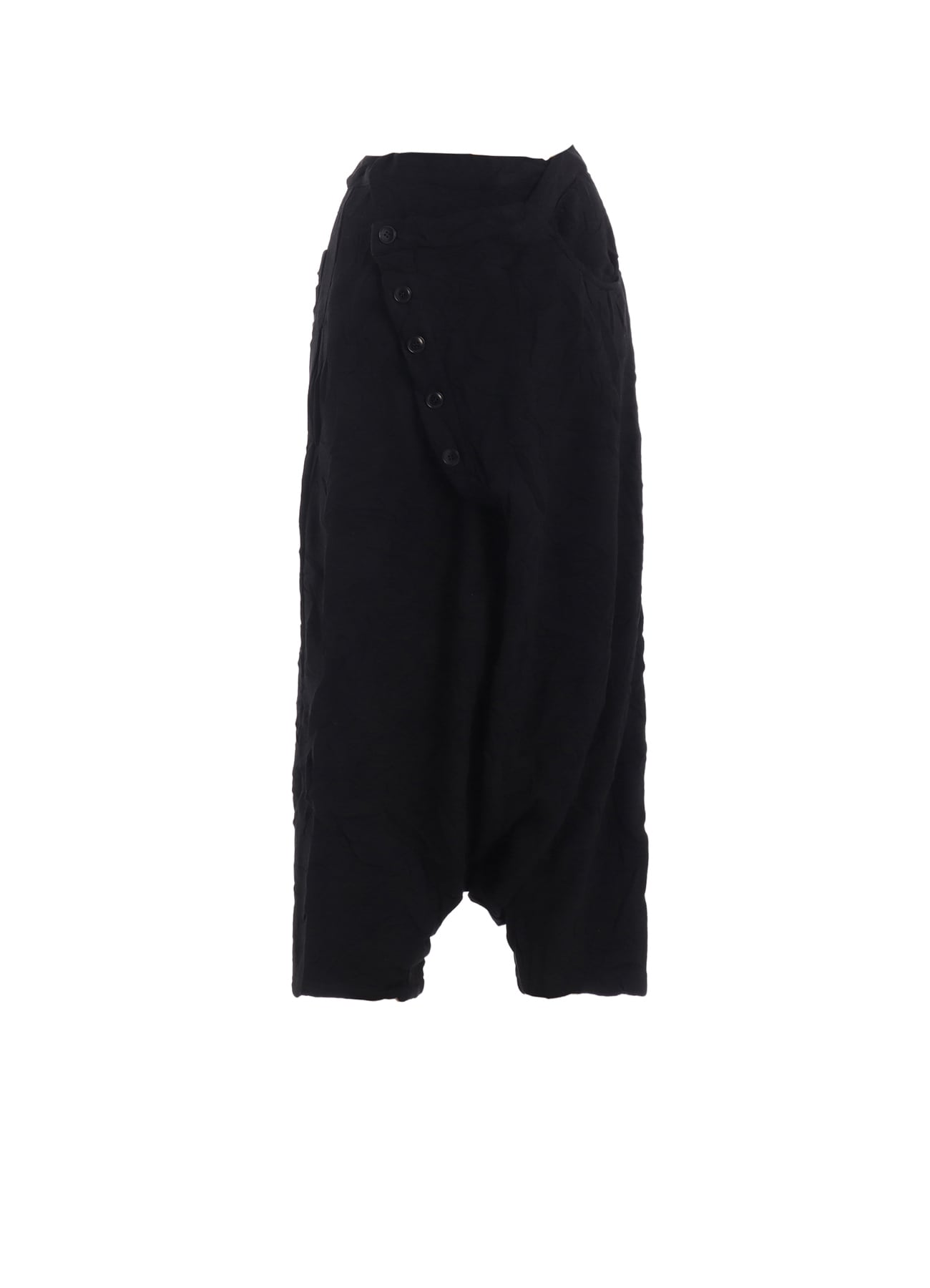 FRENCH TERRY DOUBLED FRONT BUTTON PANTS