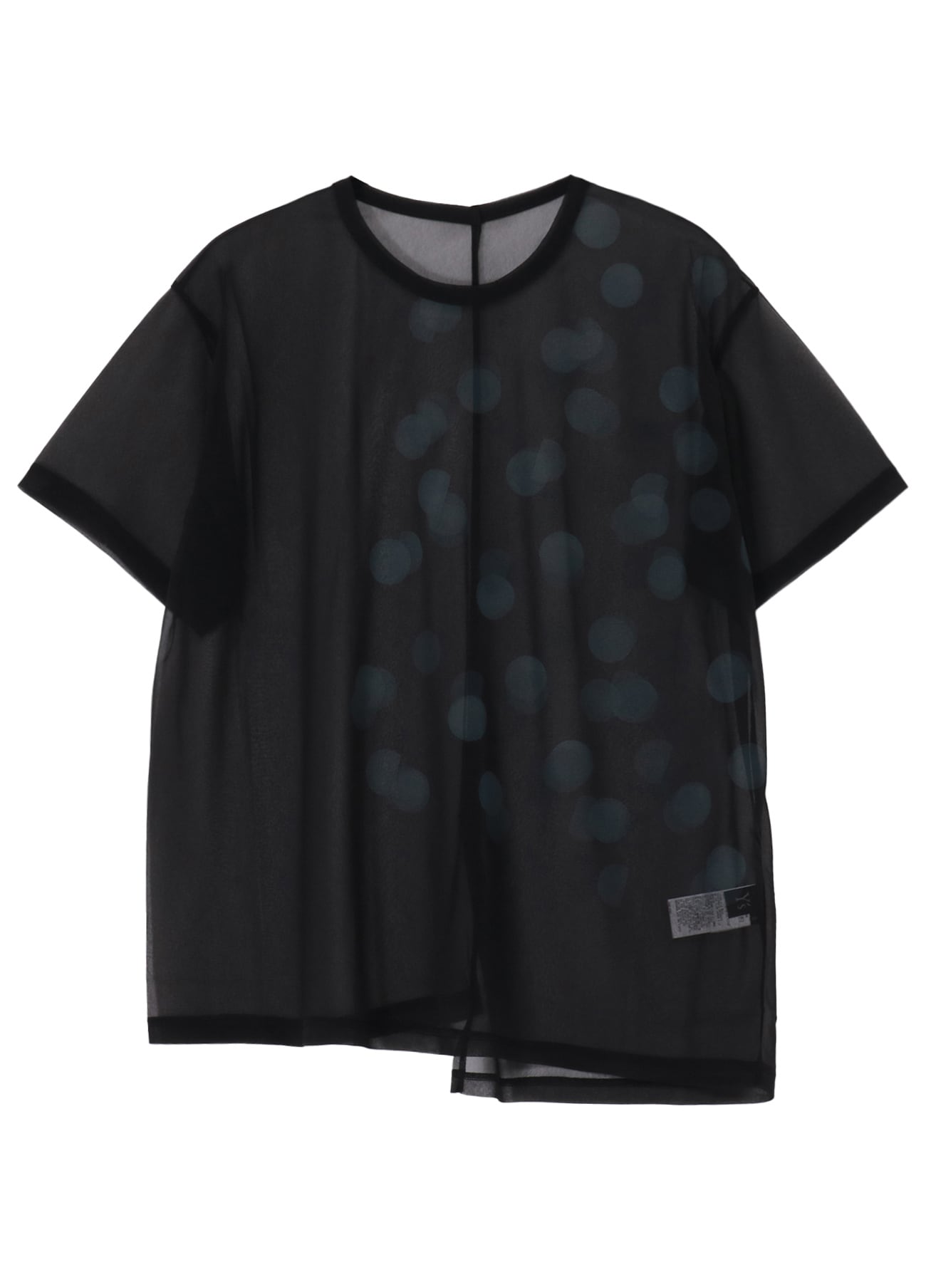 GAUZE JERSEY DOT PRINT HALF SLEEVE T