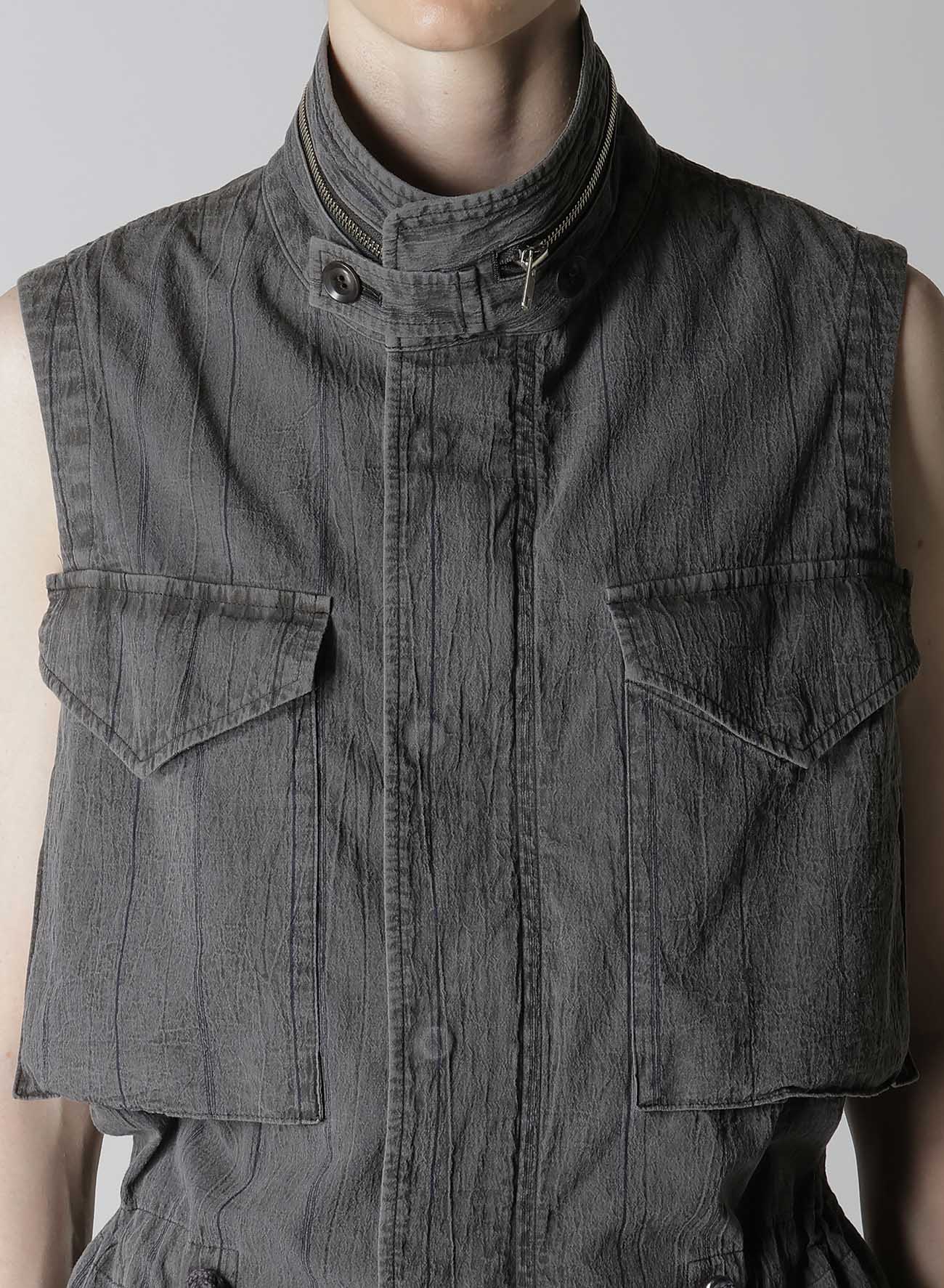 WASHER STRIPE 4 POCKET VEST