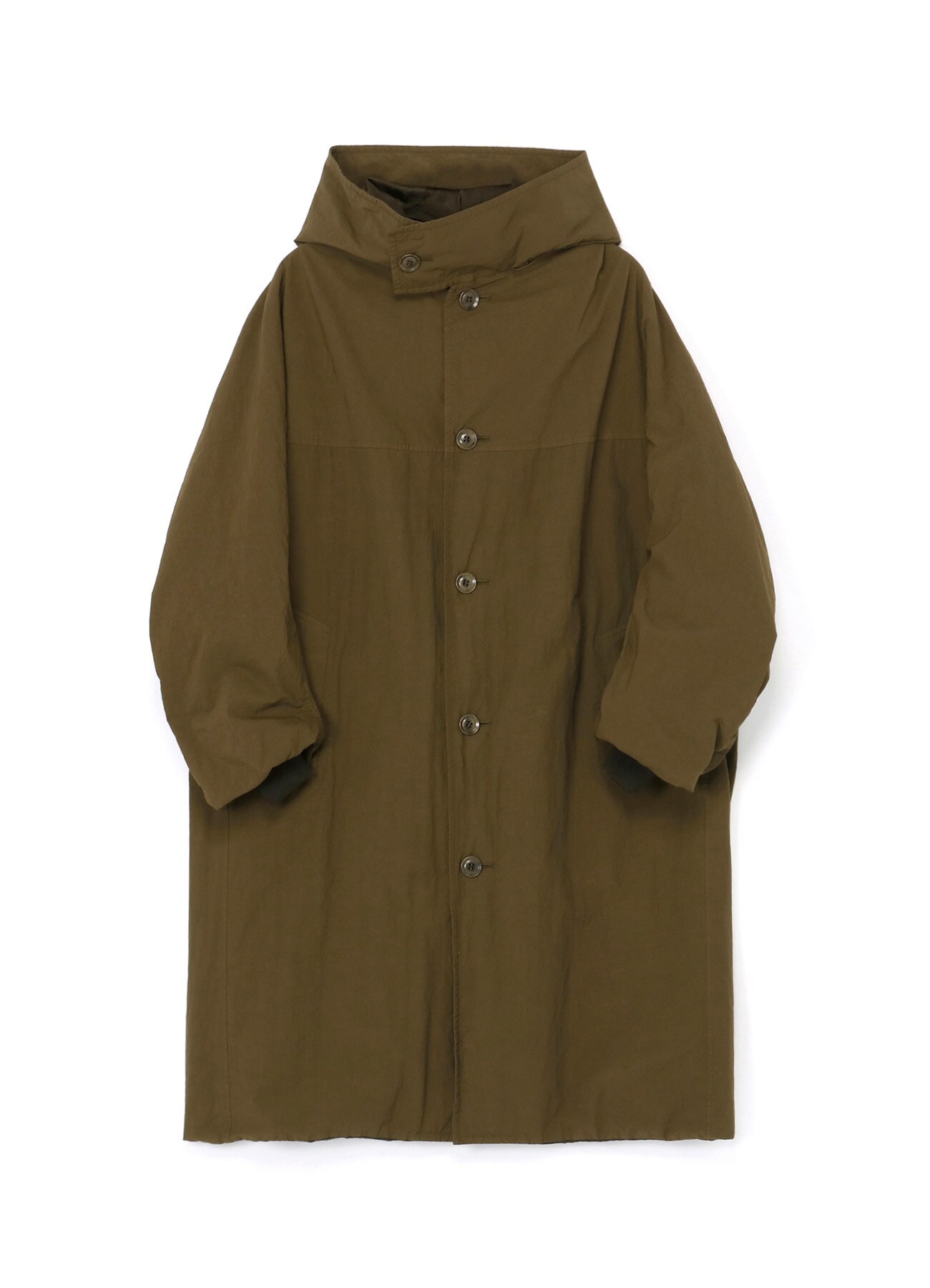 BUTTON-UP HOODED NYLON COAT(XS Black): Y's｜THE SHOP YOHJI YAMAMOTO