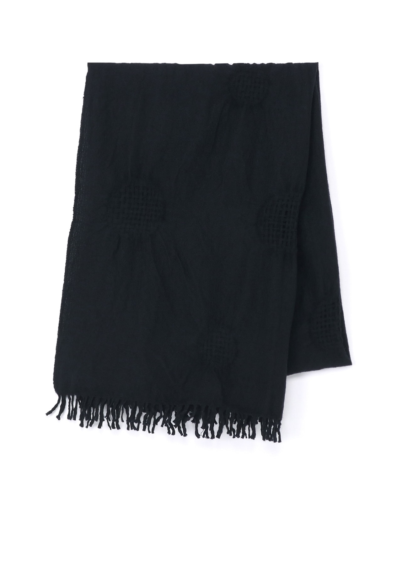 KNITTED STOLE WITH MESH DETAILS