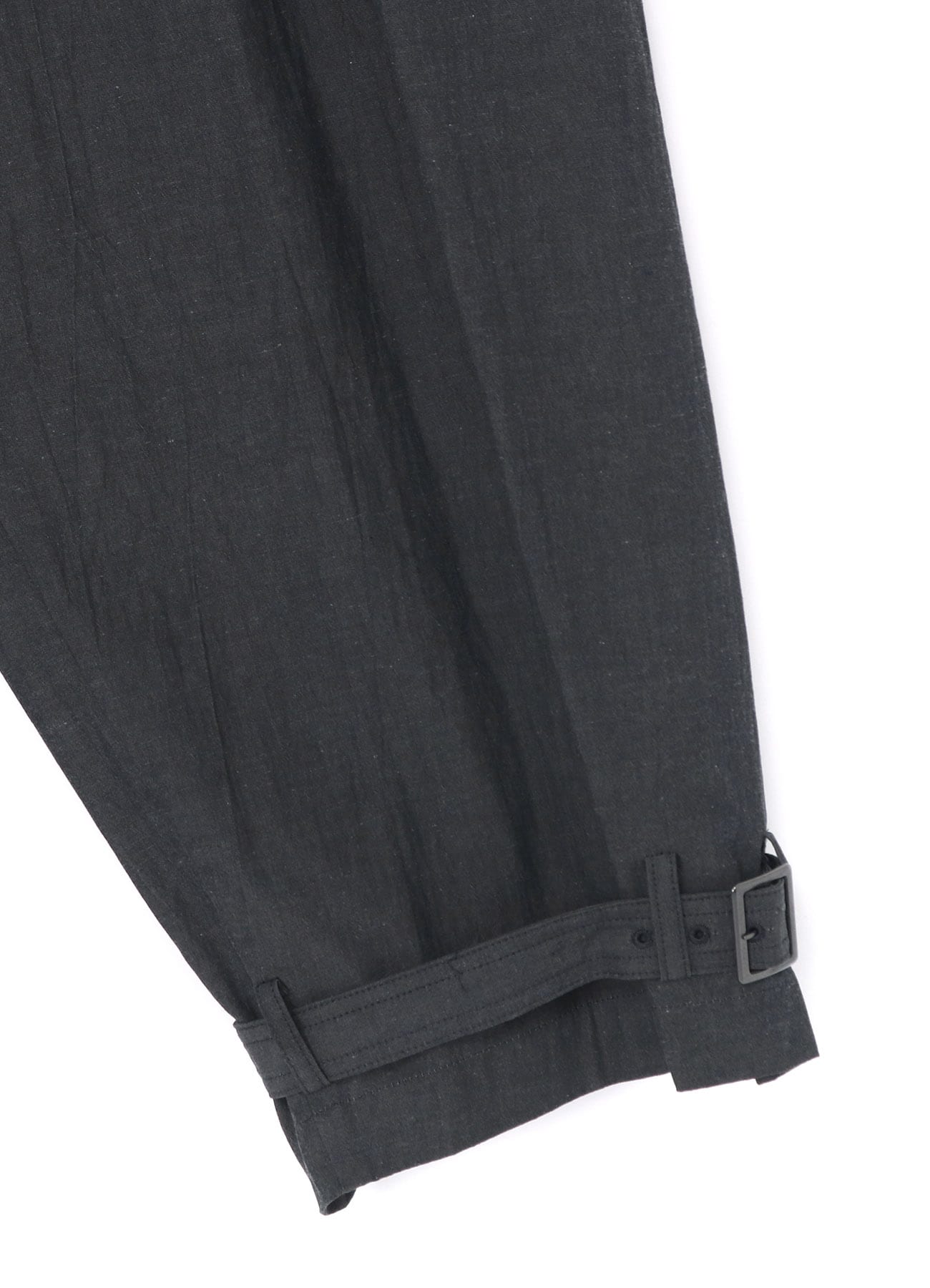 ORGANIC COTTON/LINEN GATHERED HEM-BELTED PANTS(XS Grey): Y's｜THE