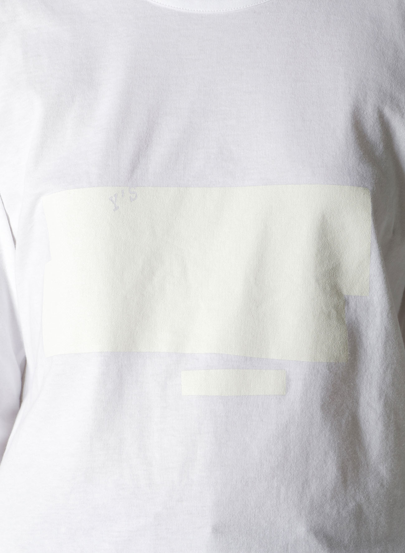 BLOCK PRINTED LONG SLEEVE T-SHIRT(S Off White): Y's｜THE SHOP