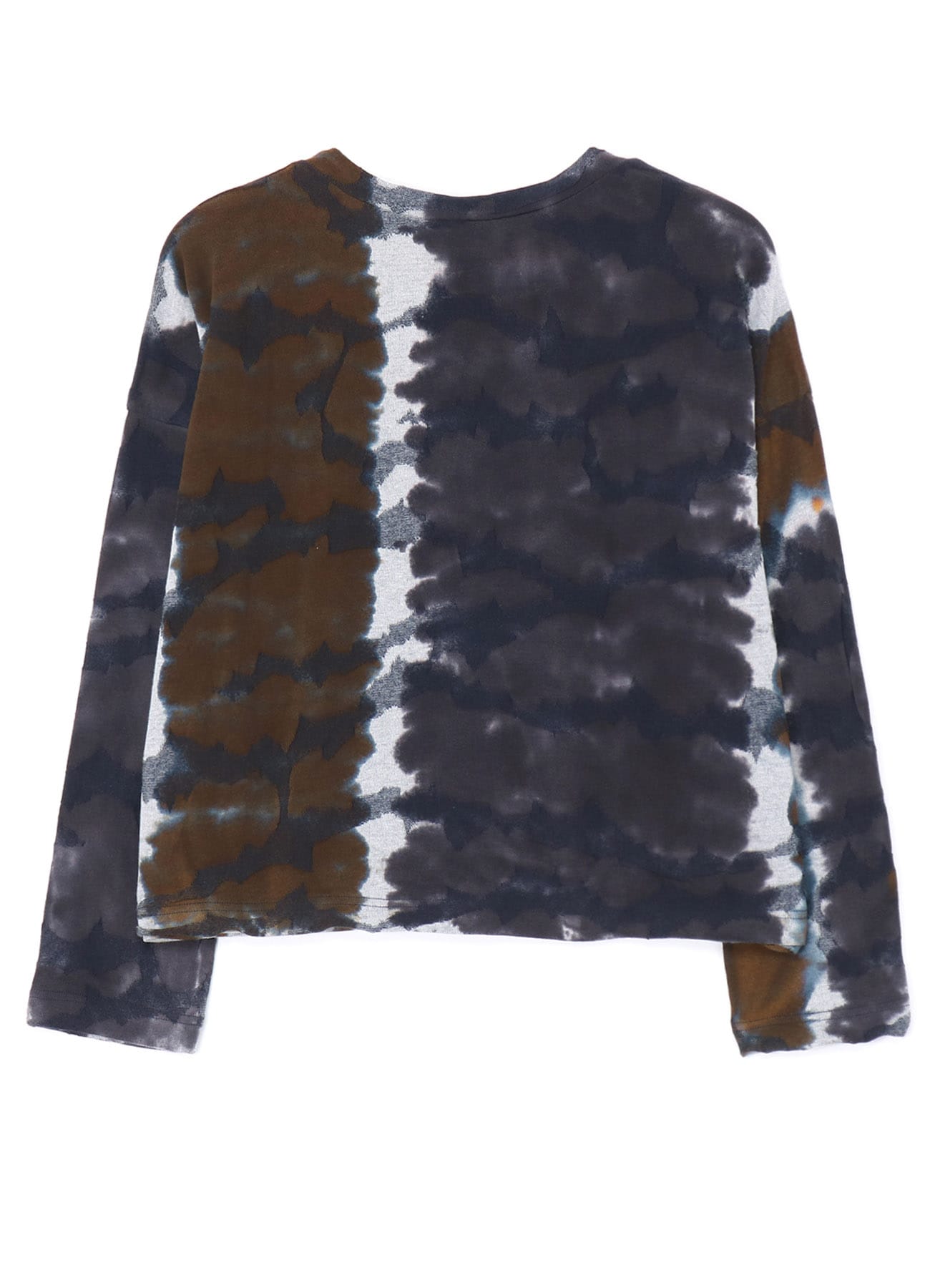 TIE-DYE ROUND NECK LONG SLEEVE T-SHIRT(S Navy): Y's｜THE SHOP