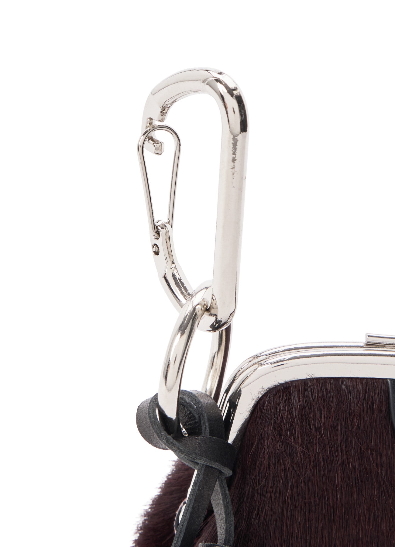 COW LEATHER METAL CLASP KEY CHARM