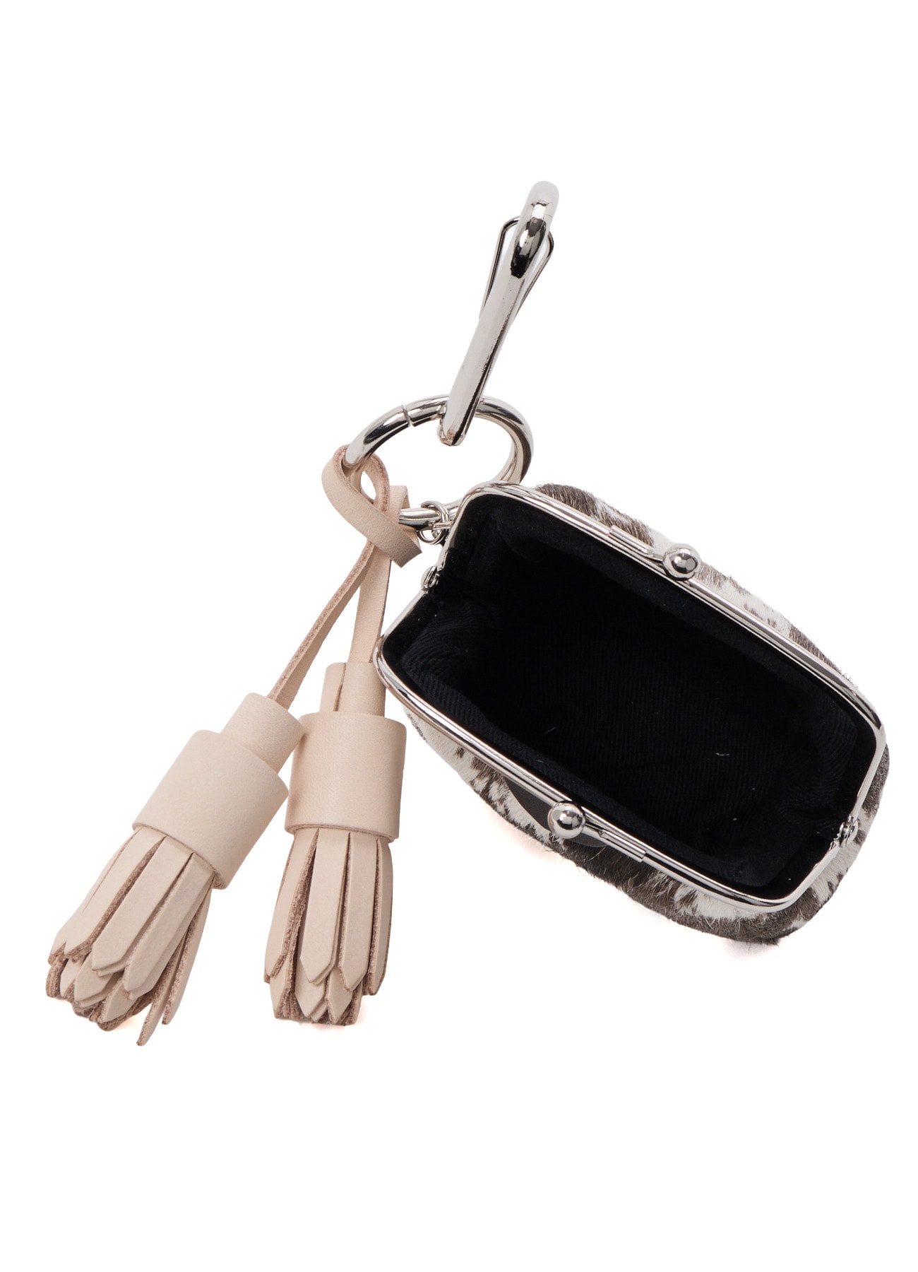COW LEATHER METAL CLASP KEY CHARM
