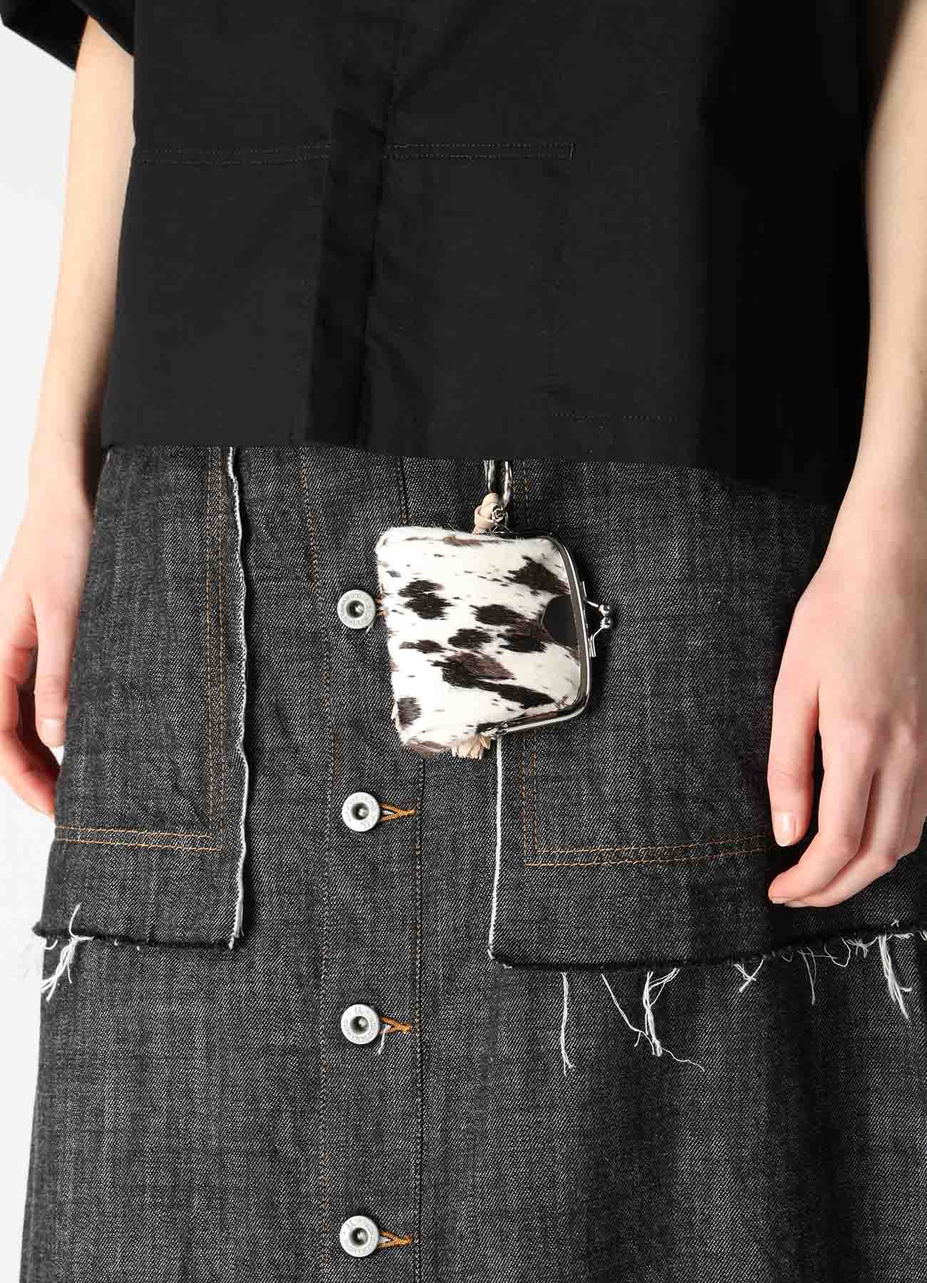 COW LEATHER METAL CLASP KEY CHARM