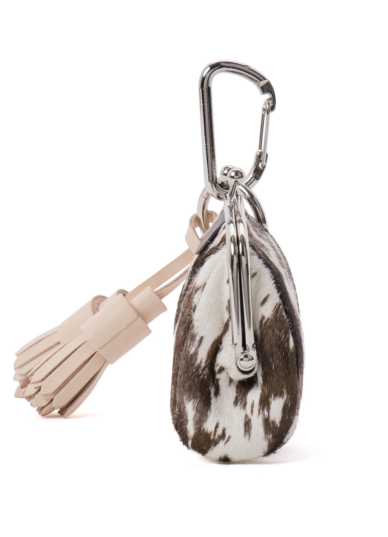 COW LEATHER METAL CLASP KEY CHARM