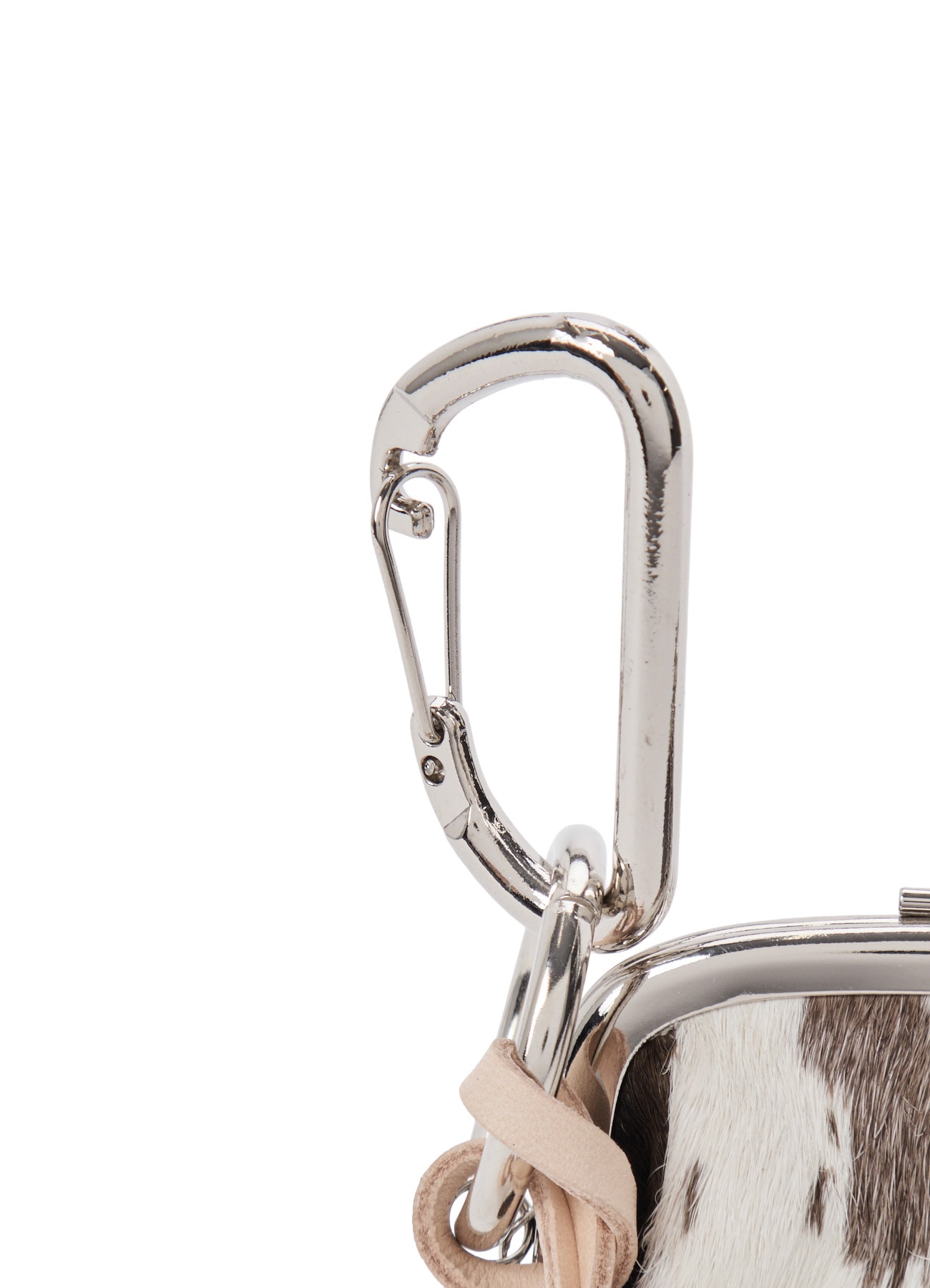 COW LEATHER METAL CLASP KEY CHARM